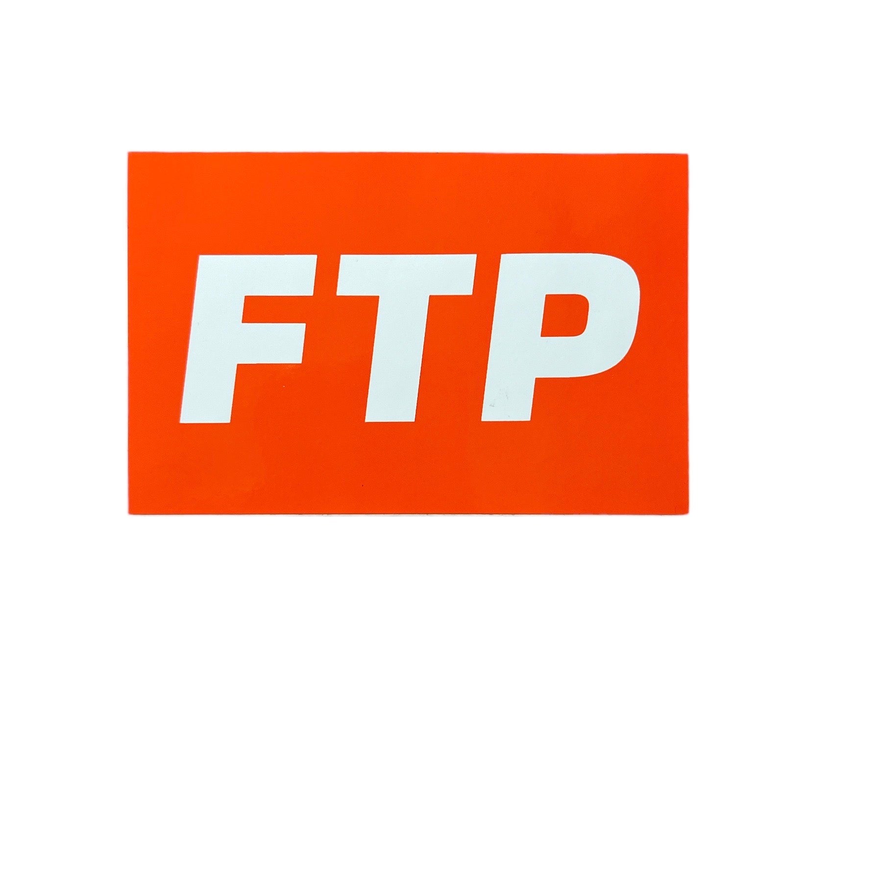 FTP OG Logo White on Orange Sticker FW20