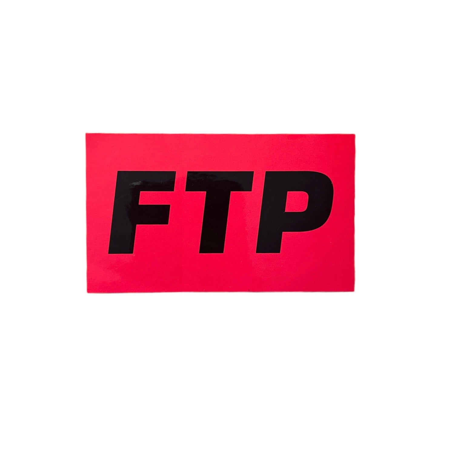 FTP OG Logo Black on Red Sticker FW19