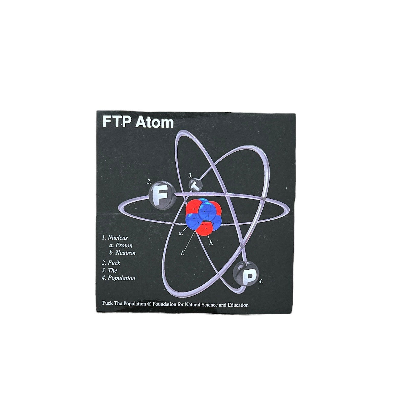 FTP Atom Black Sticker FW22