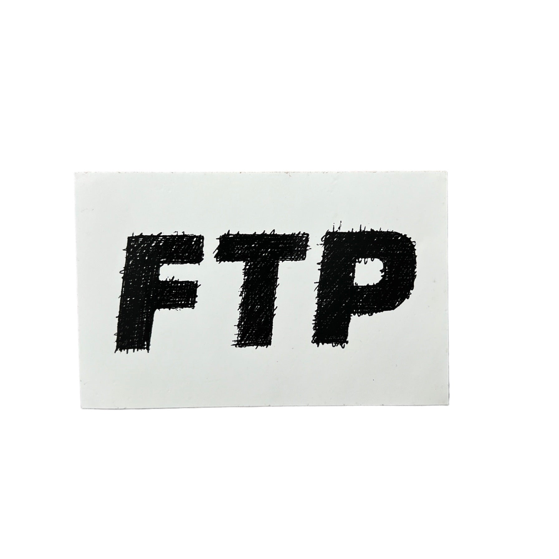 FTP OG Logo Scribbles Black on White Sticker