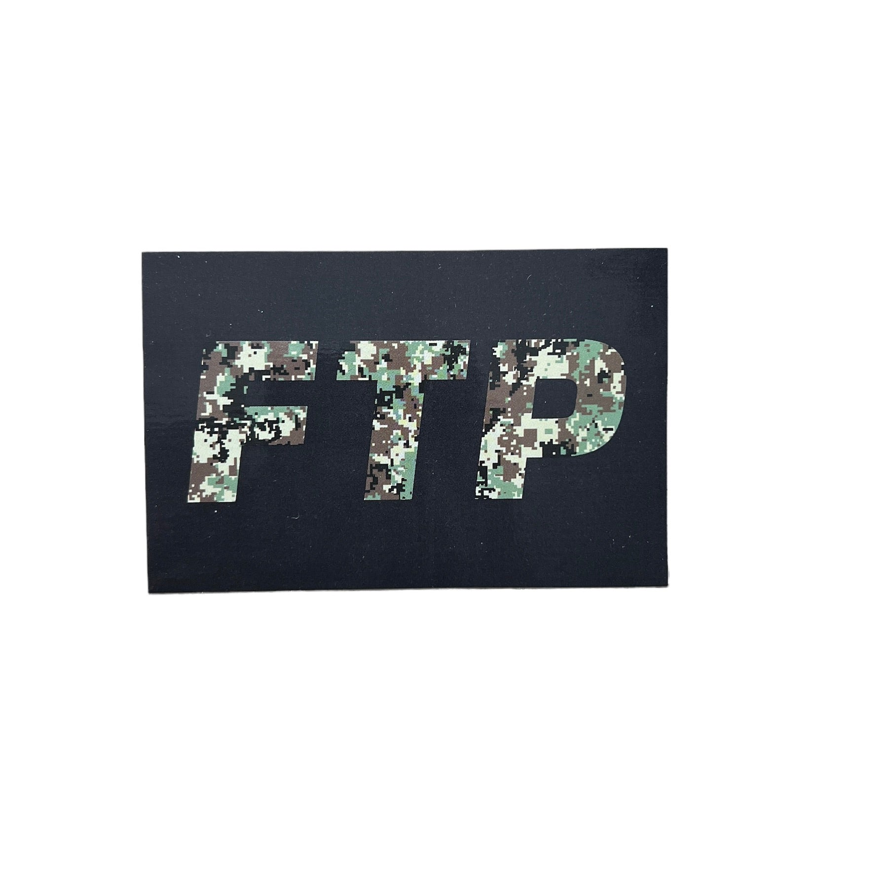 FTP Digital Camo on Black OG Logo Sticker FW22