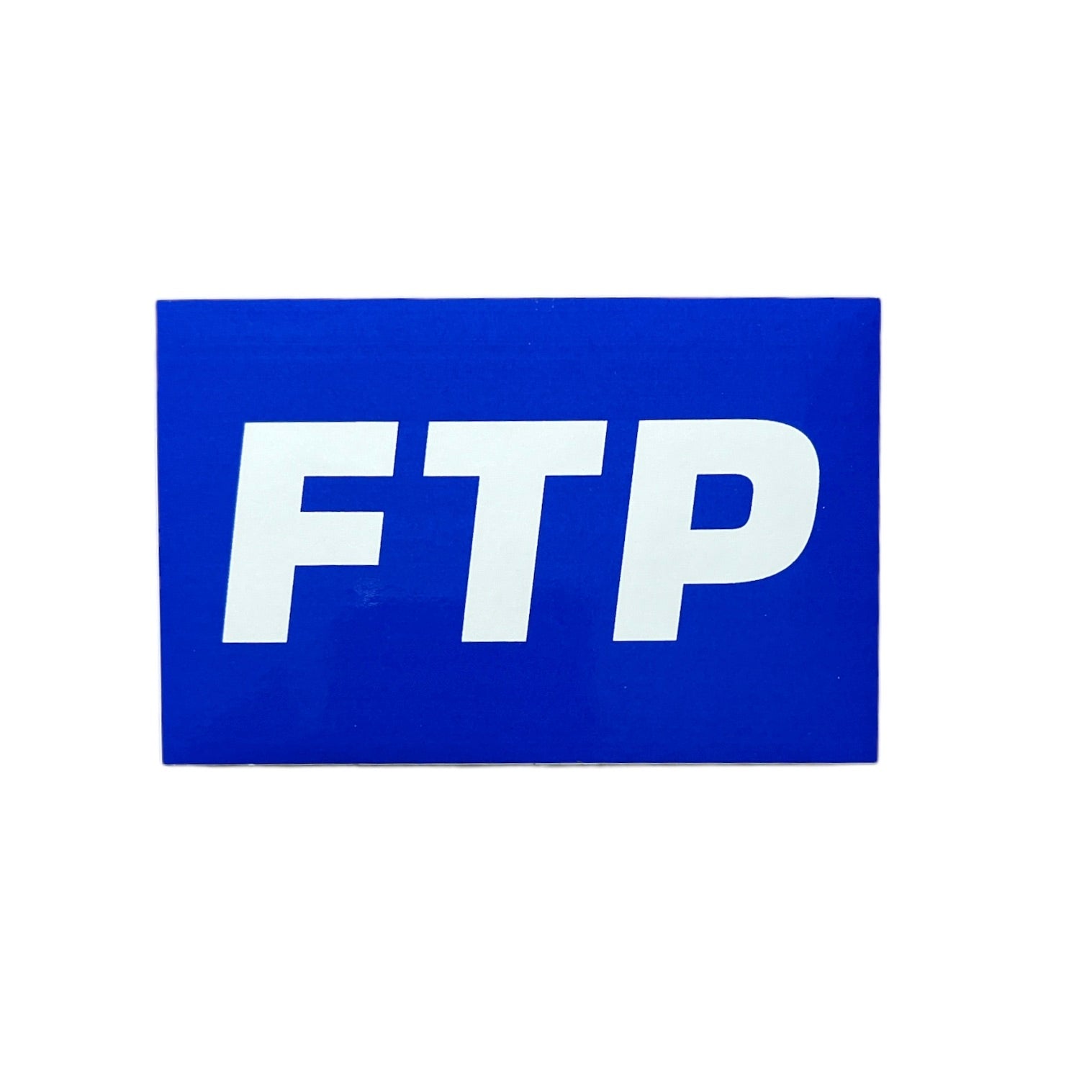 FTP White on Royal Blue OG Logo Sticker FW18