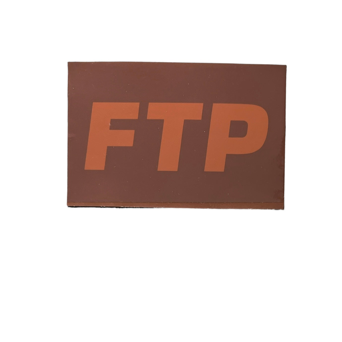 FTP Light Brown on Dark Brown OG Logo Sticker