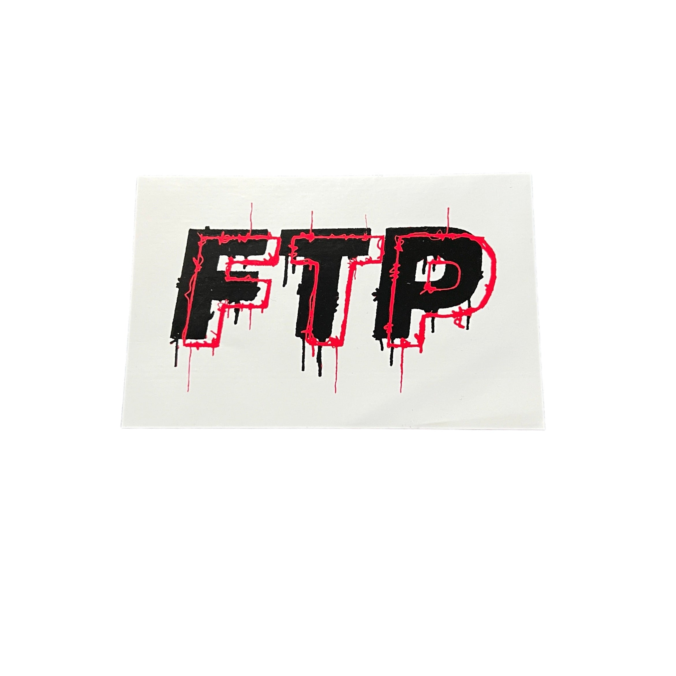 FTP Kodone Red Outline Black on White Dripping OG Logo Sticker SS20