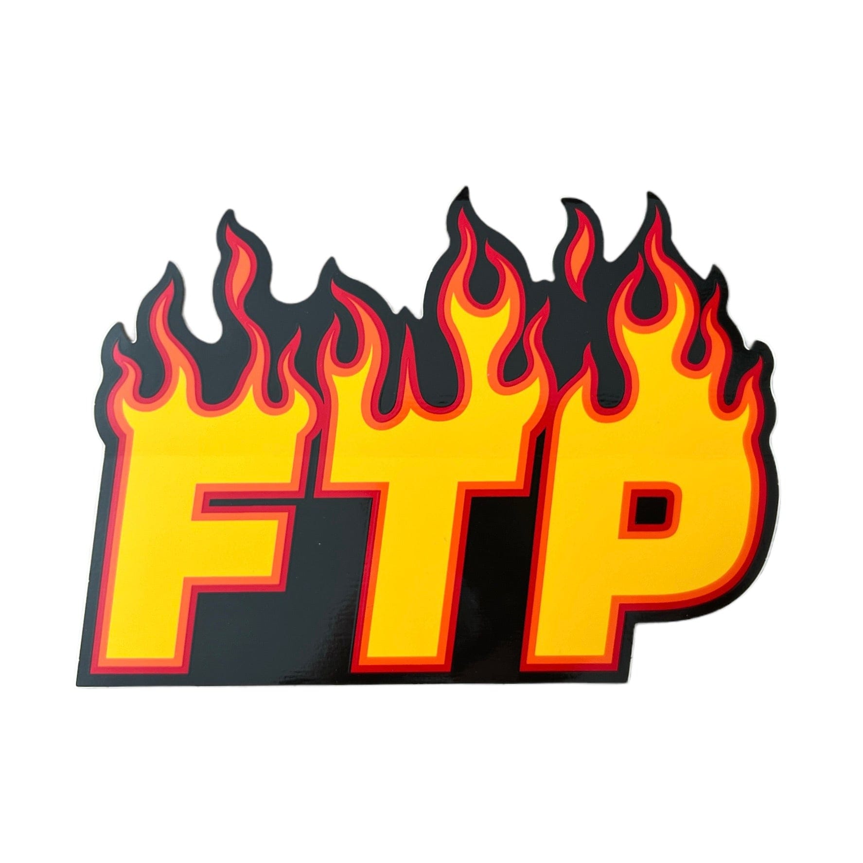 FTP x Thrasher Flames Sticker Red 