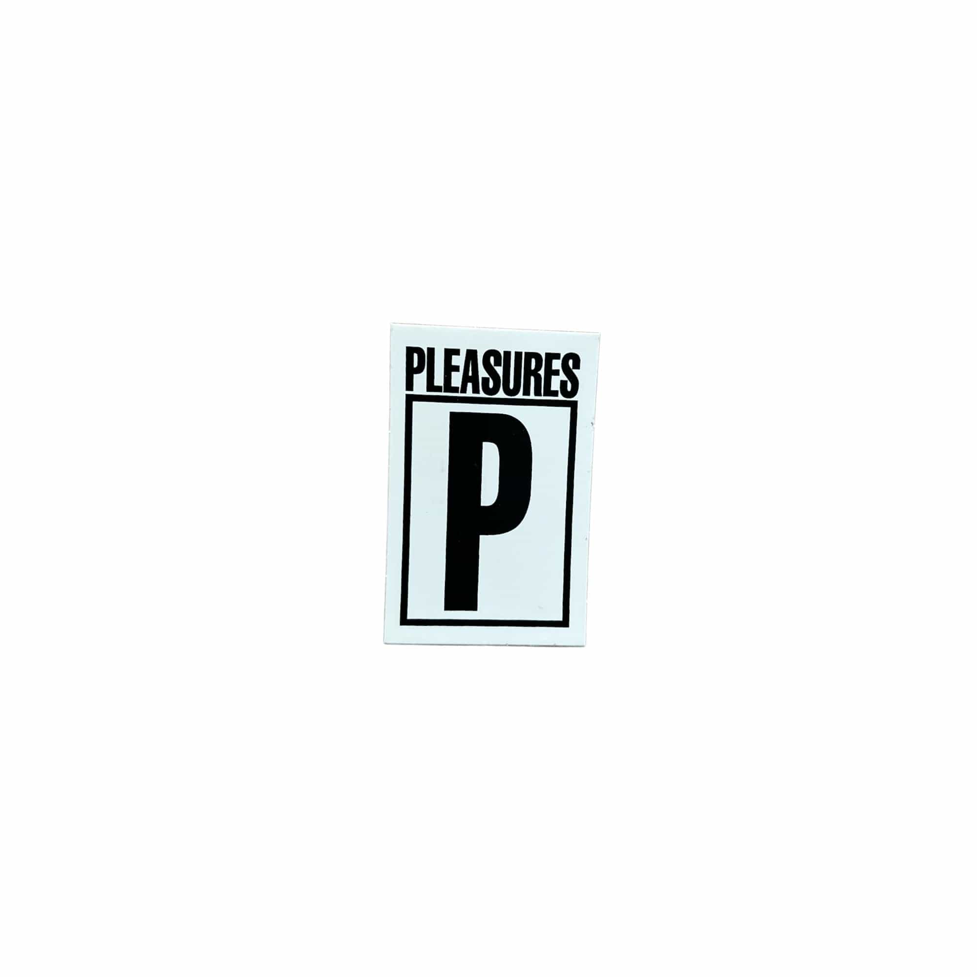 Pleasures Mini P Sticker Black on White Sticker