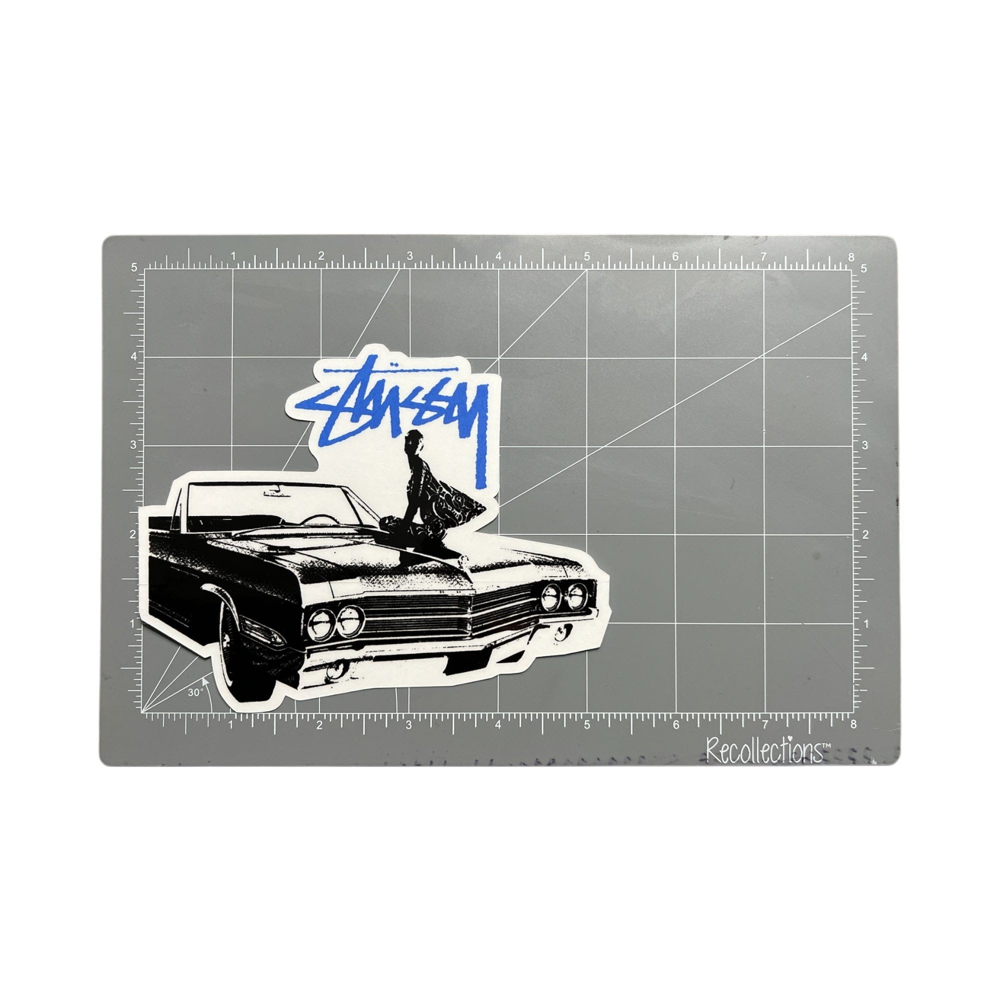 Stussy Beat Crazy Sticker Blue