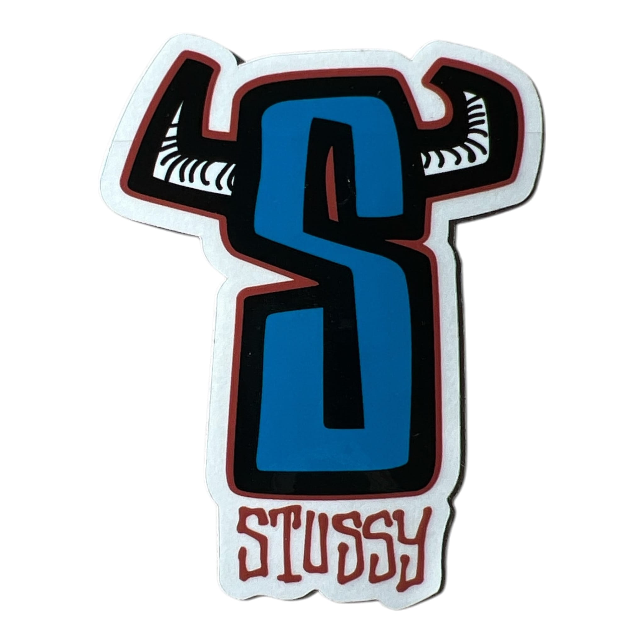 Stussy Horns Blue Sticker