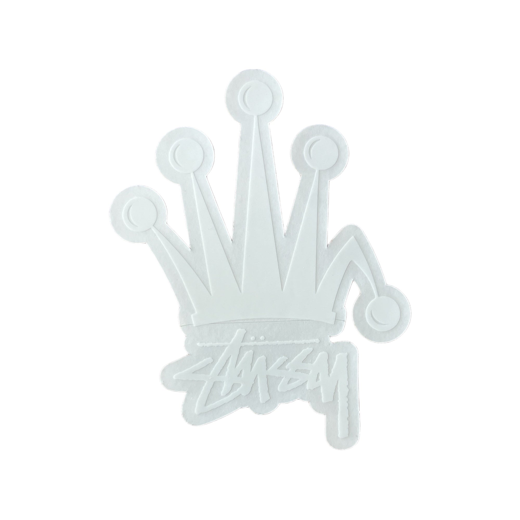 Stussy Regal Crown Sticker White