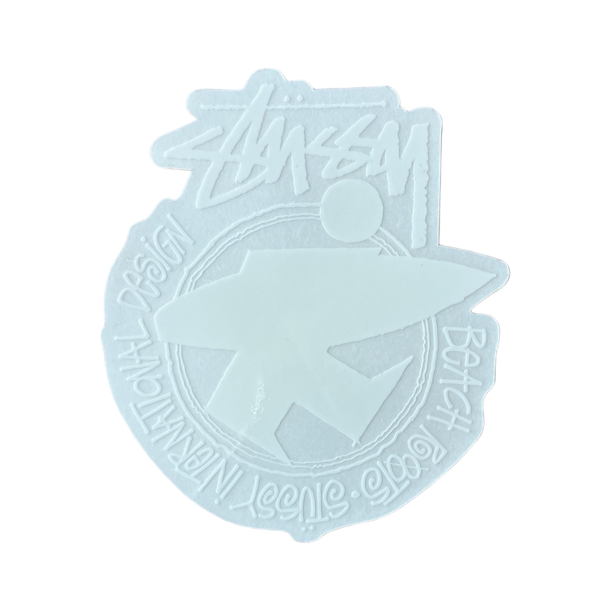 Stussy Beach Roots Sticker White