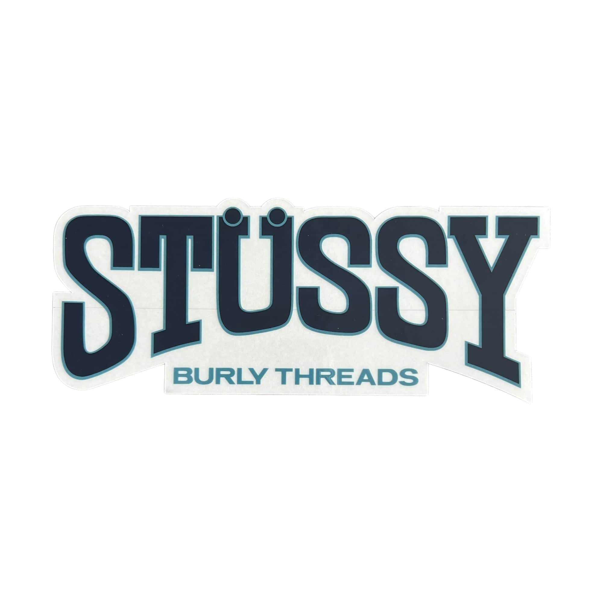 Stussy Burly Threads Sticker Blue