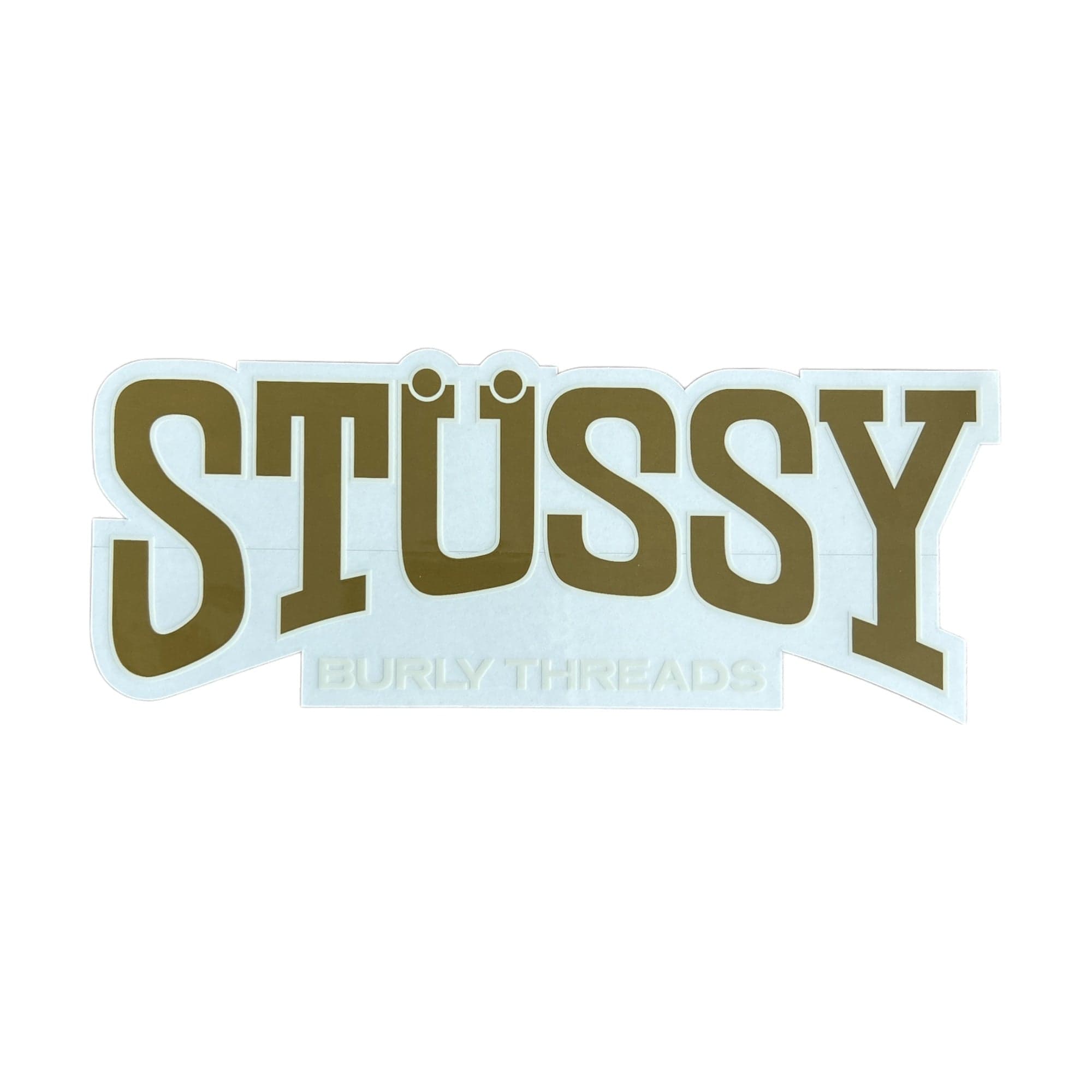 Stussy Burly Threads Sticker Gold