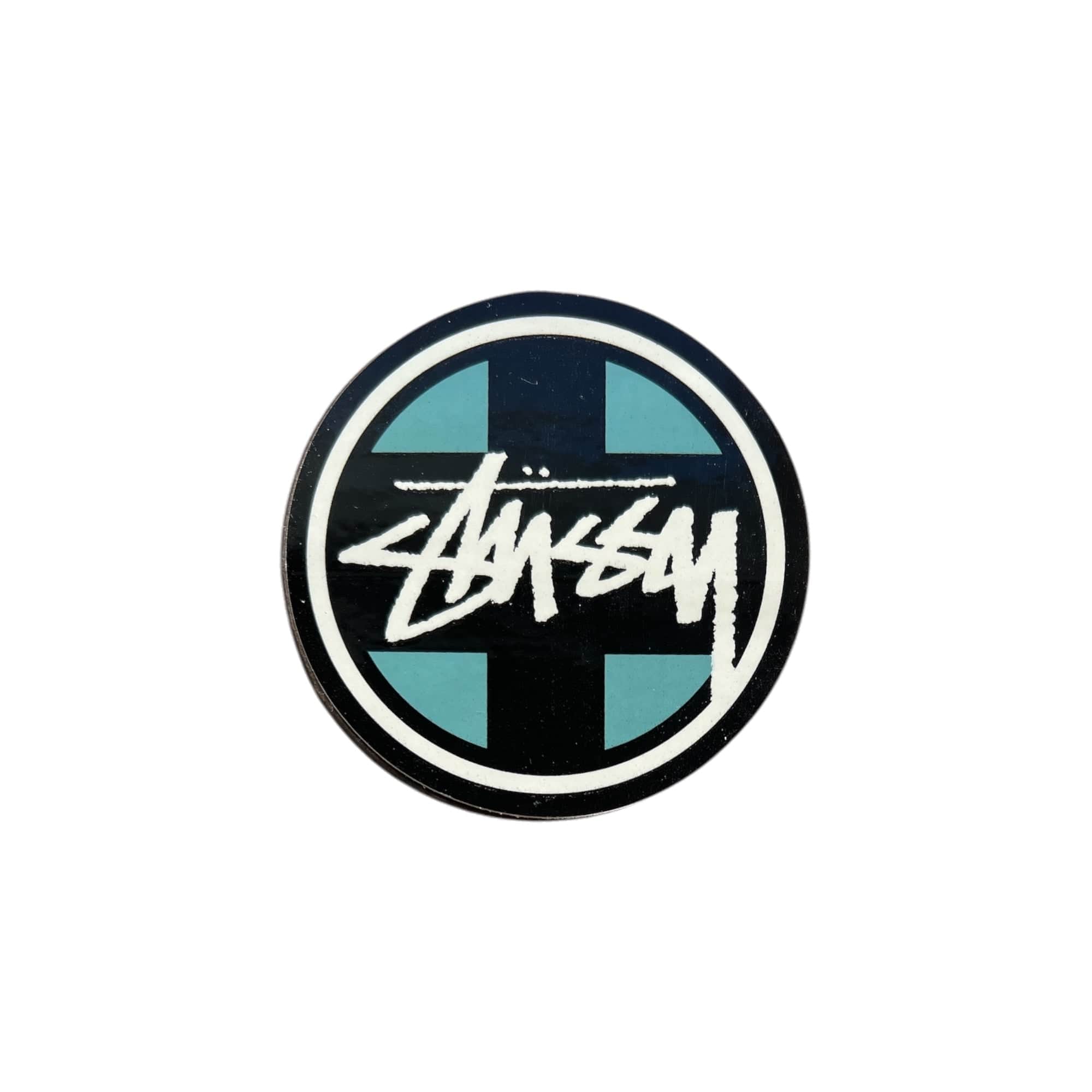 Stussy Circle Script Sticker Blue