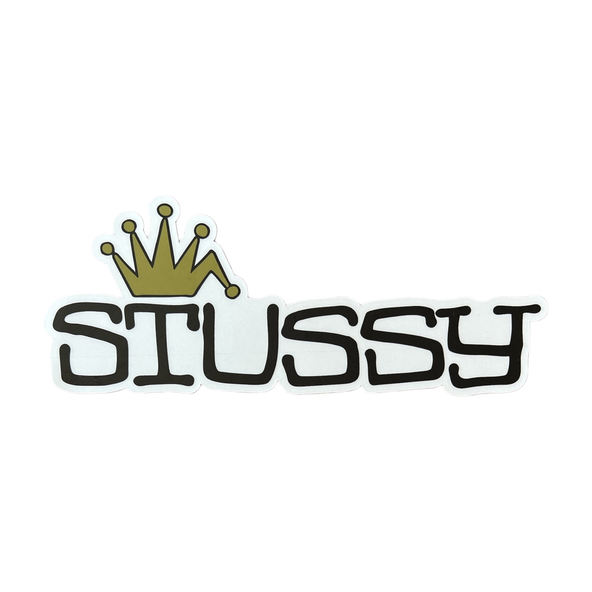 Stussy Regal Crown Over Stussy Sticker Gold