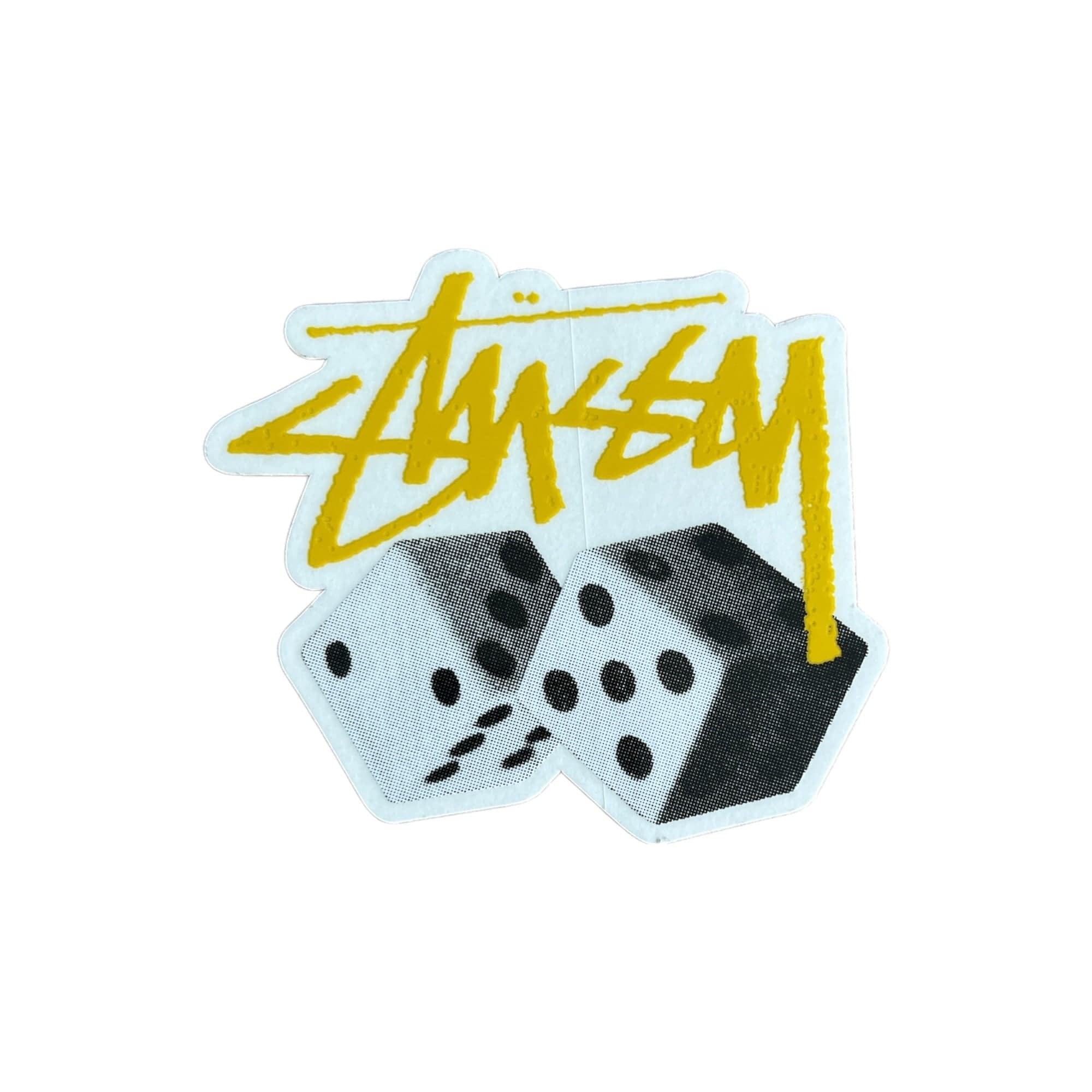 Stussy Dice Yellow Sticker