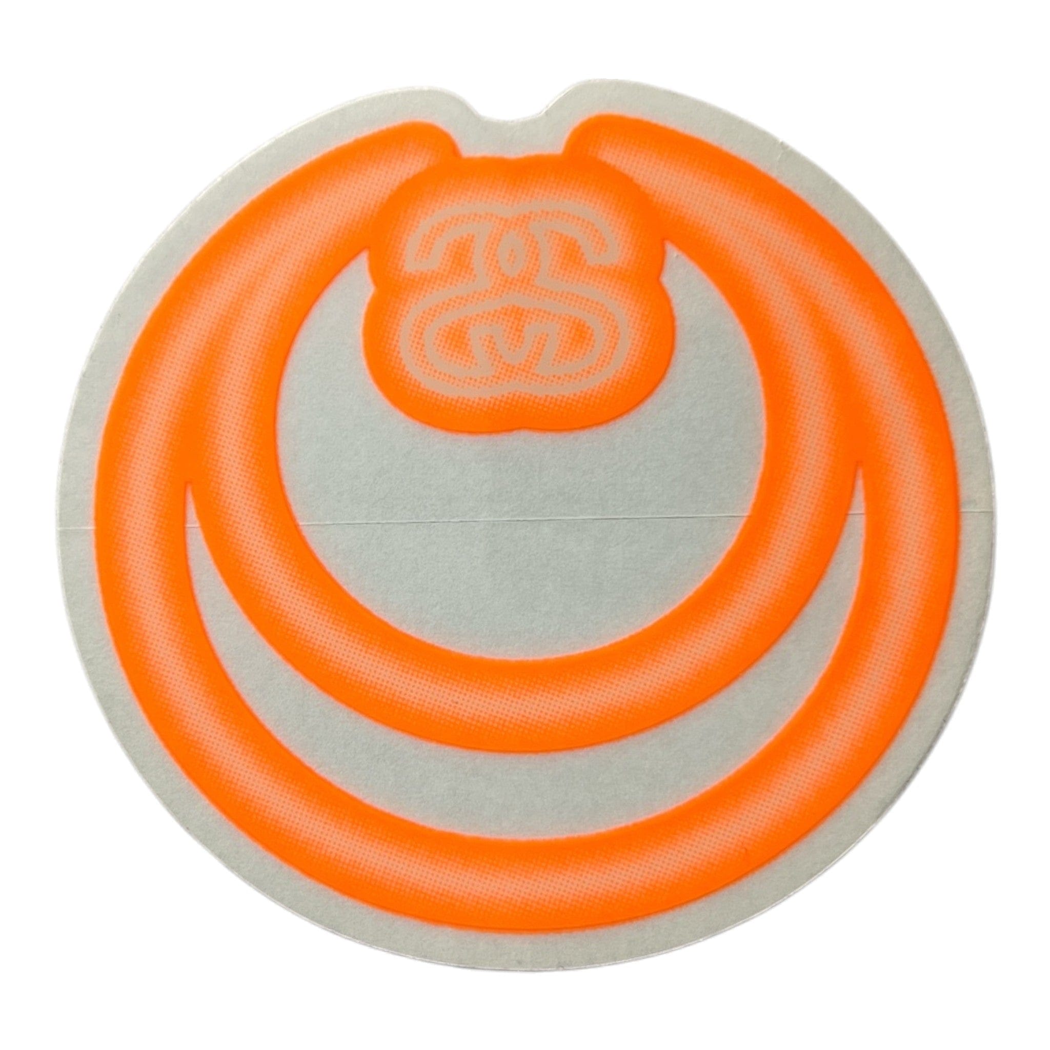 Stussy Double Circle Orange Sticker