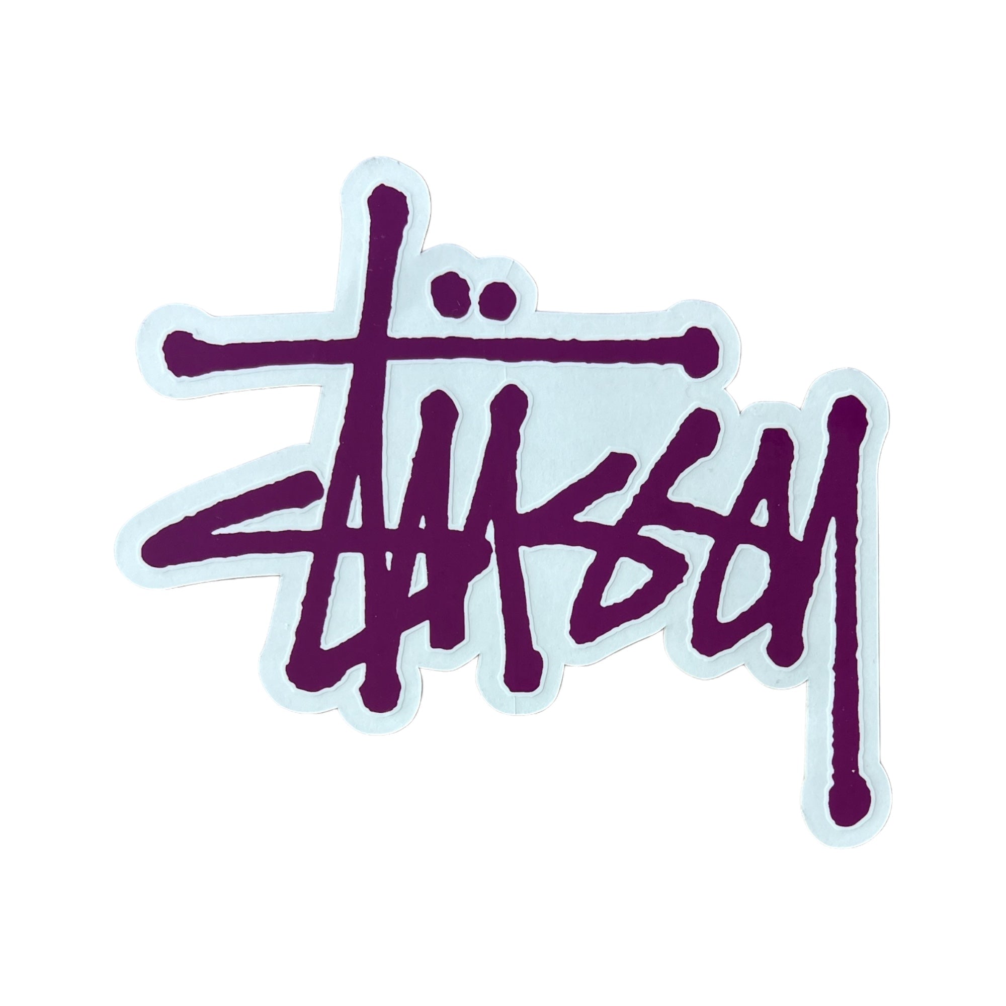 Stussy Script Sticker Magenta