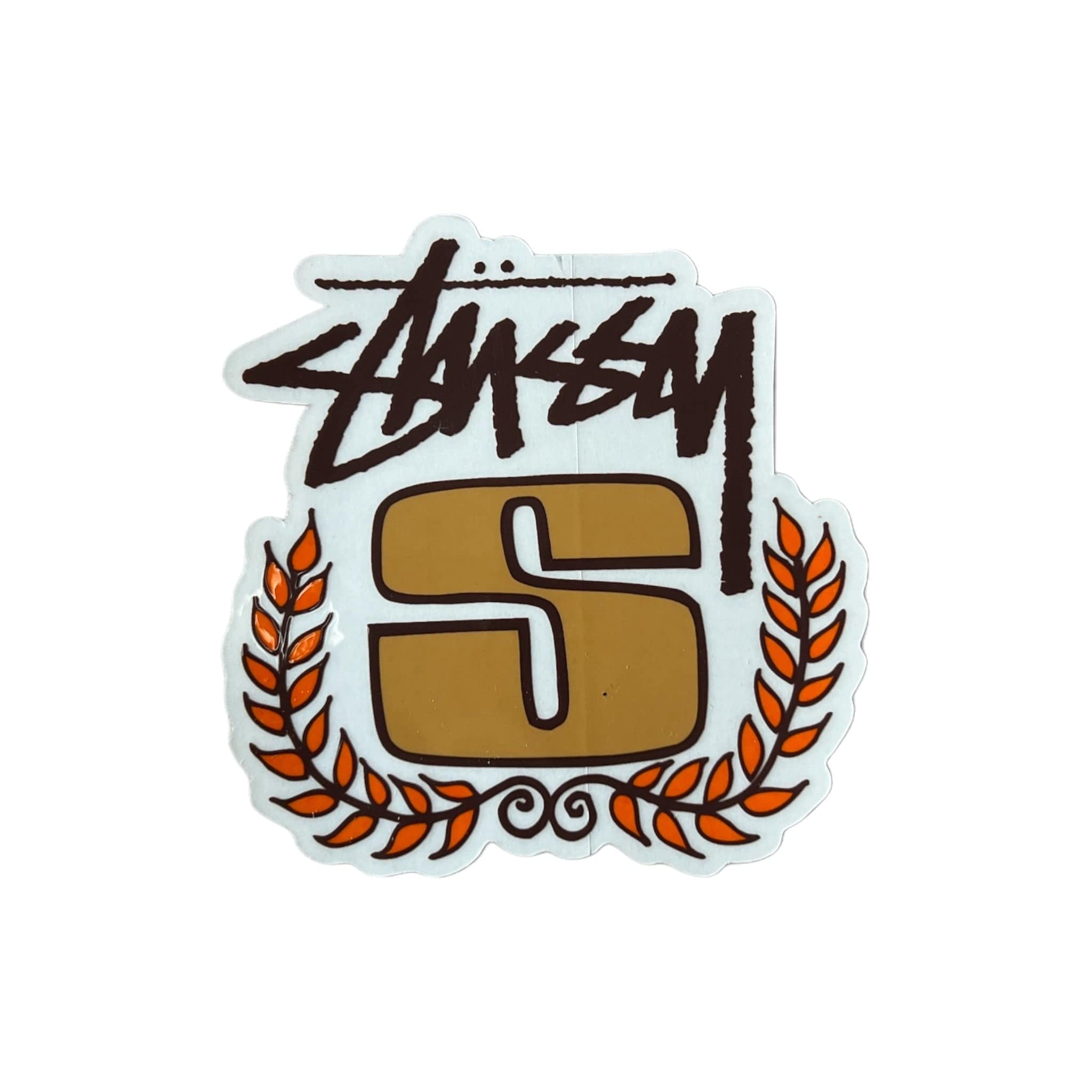 Stussy Olive Branch Sticker Orange