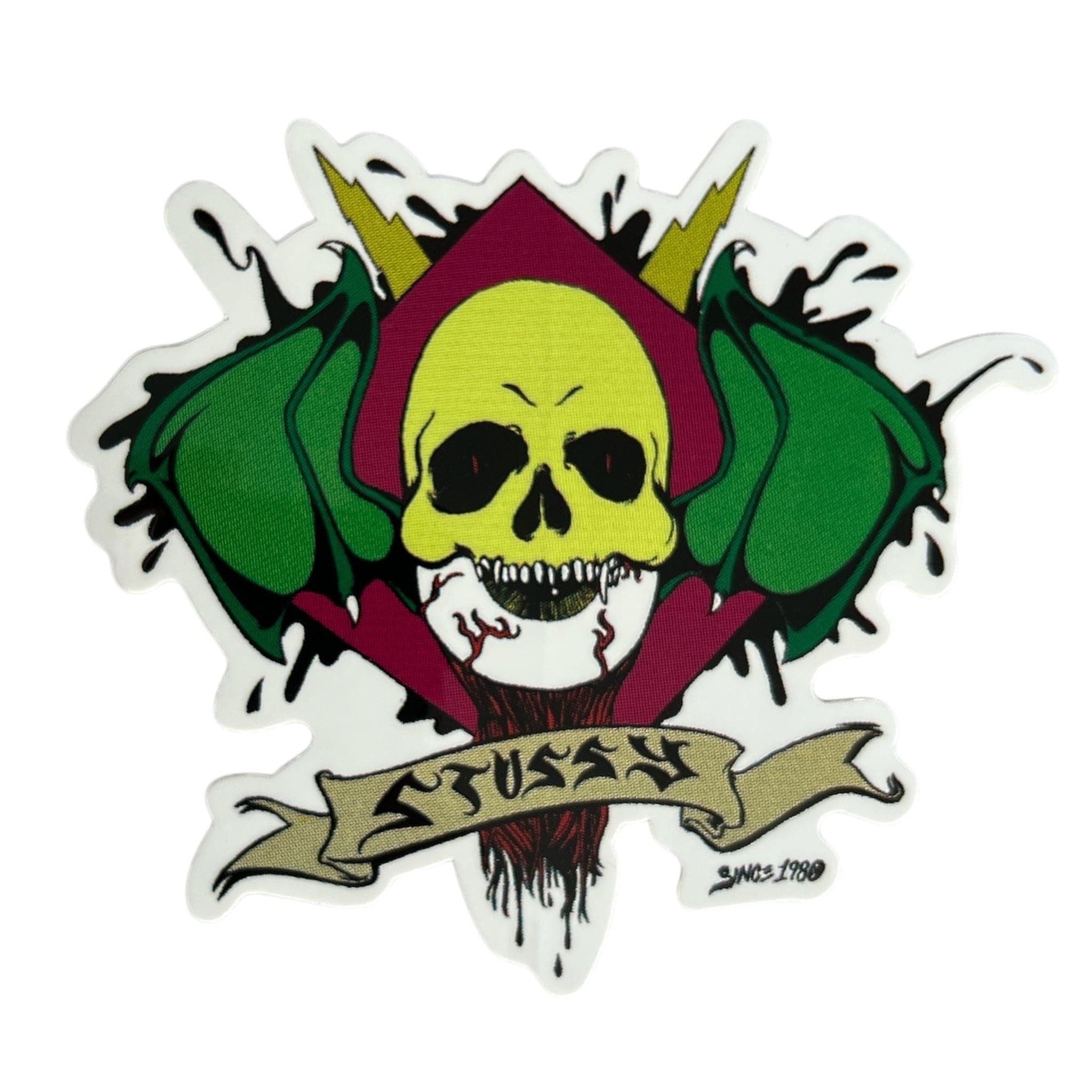 Stussy ripper sticker green
