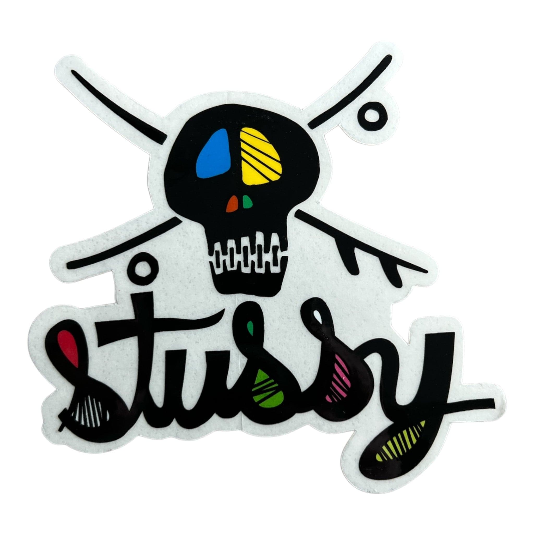 Stussy Skull and Bones Sticker Multicolor