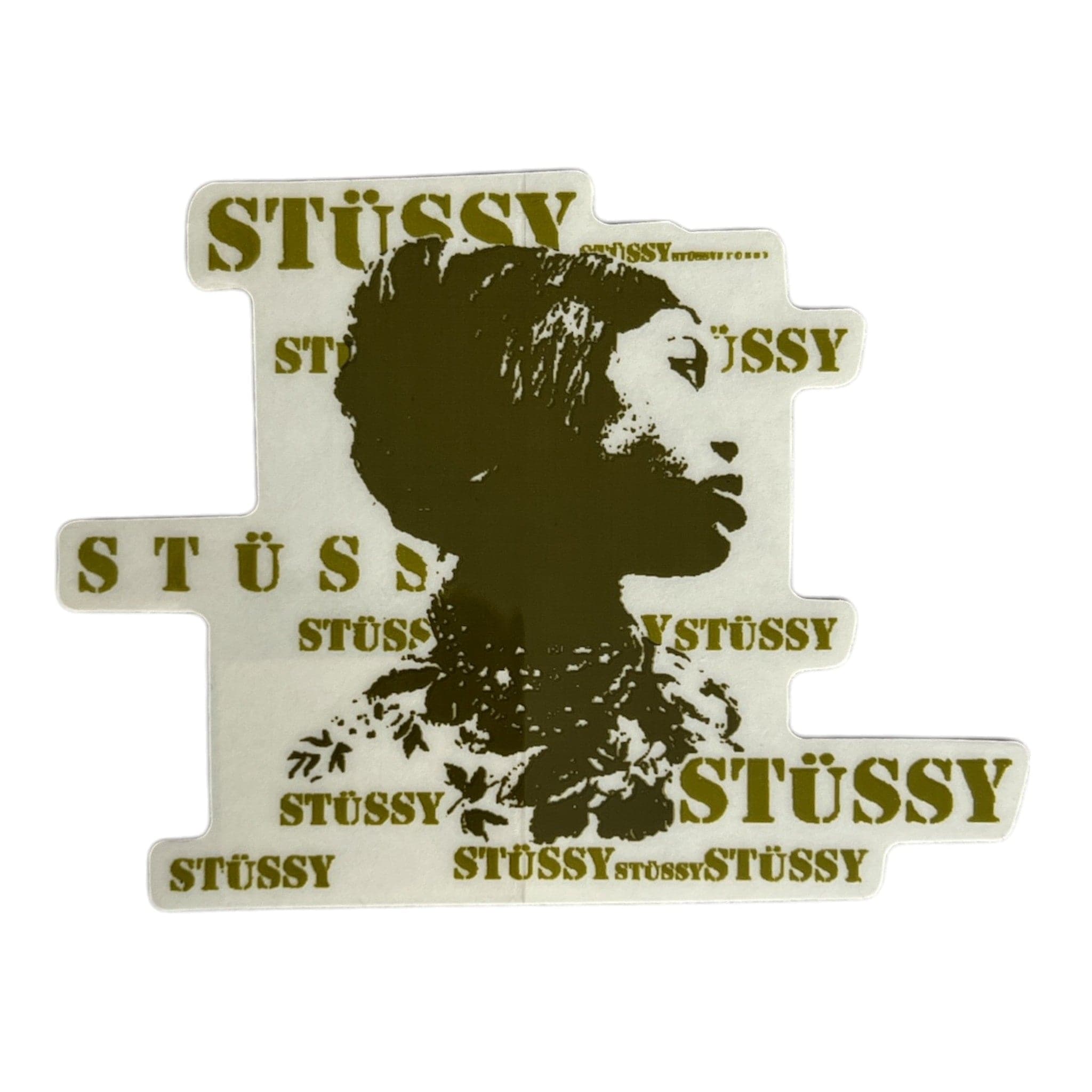 Stussy logo with a stylized face design on a clear background