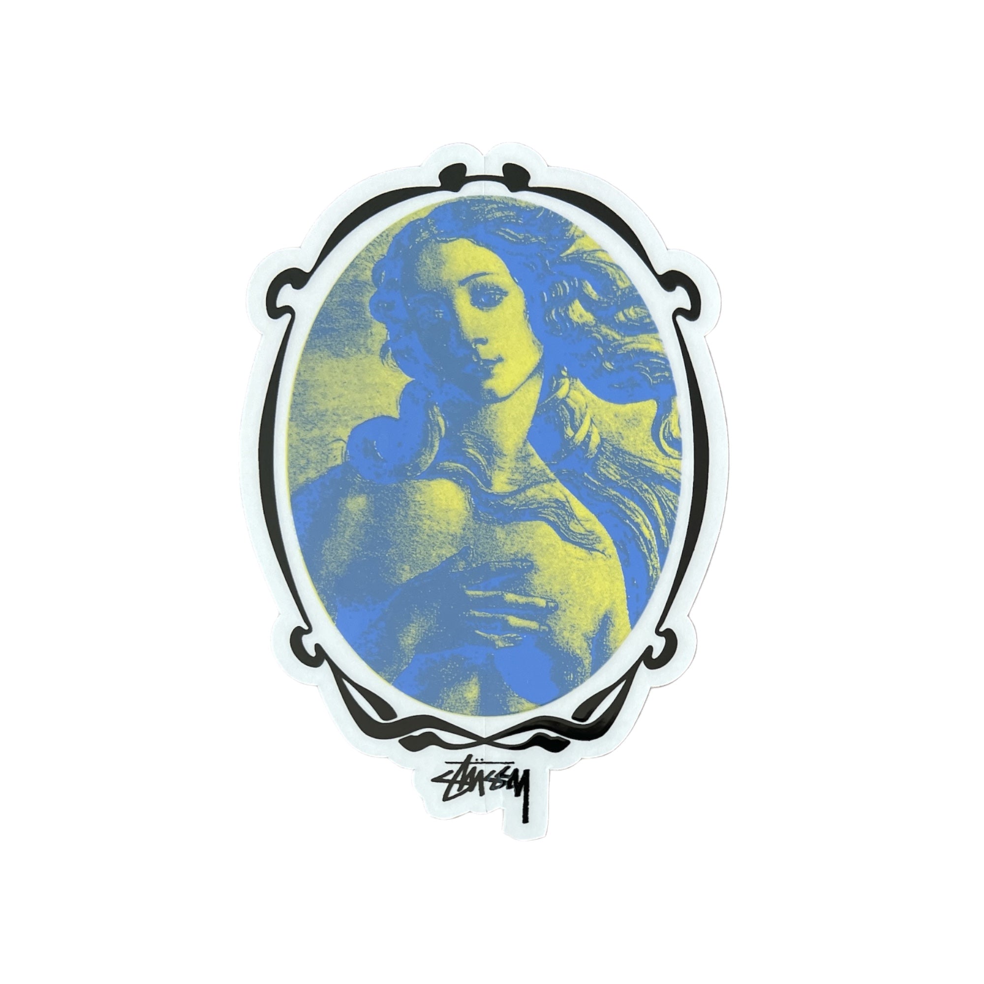 Stussy Venus Oval Sticker Yellow