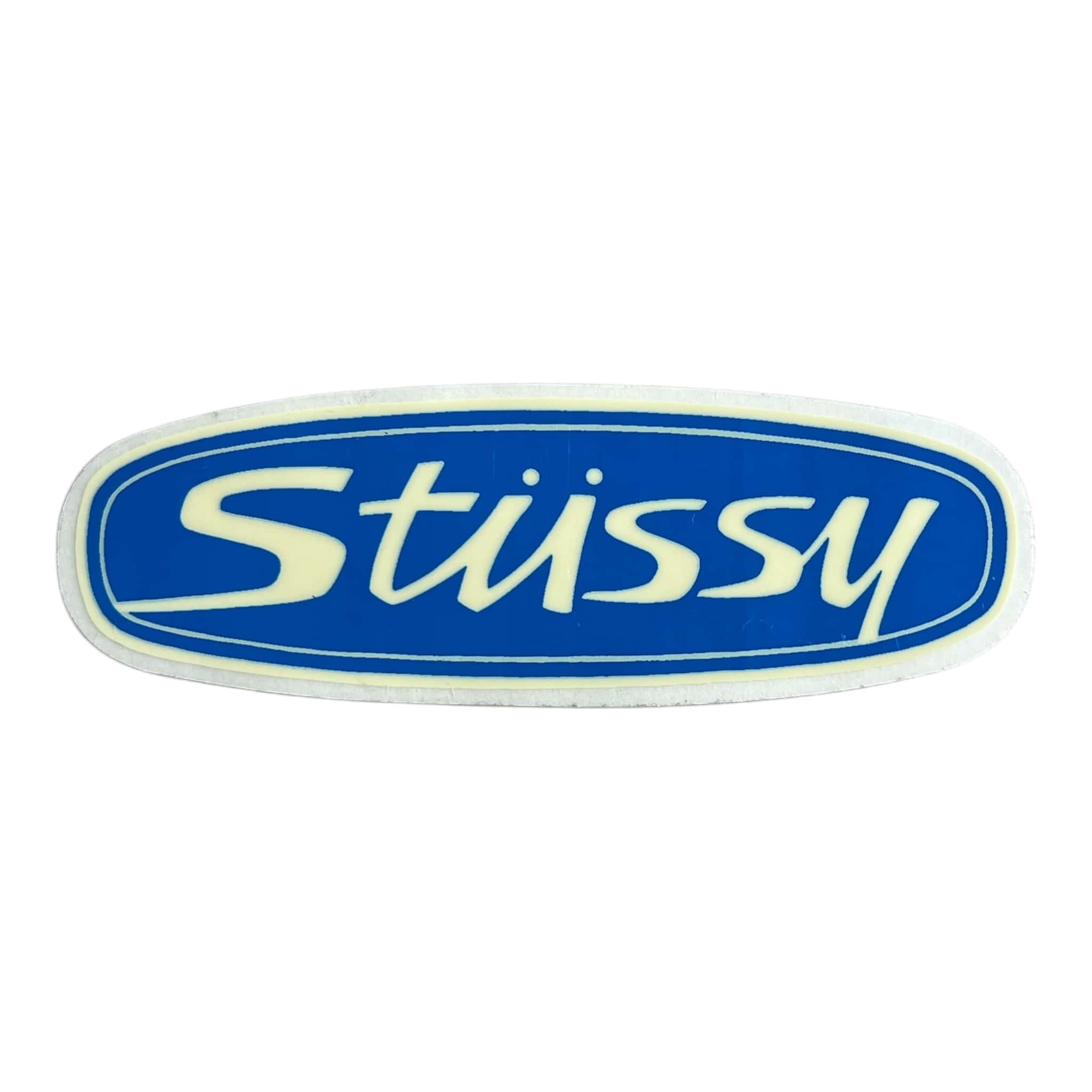 Stussy Vintage Oval Logo Blue Sticker