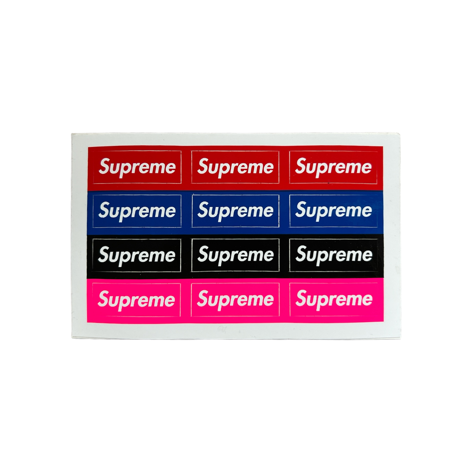 Supreme Multi Color Mini Box Logo Sheet Sticker 2000