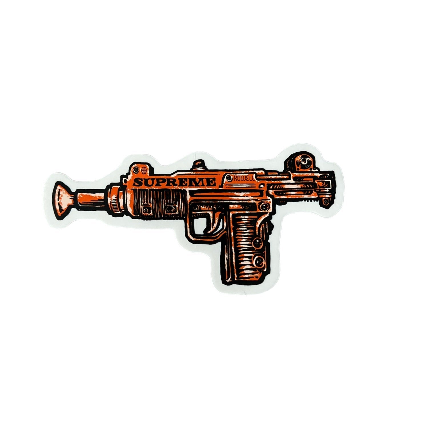 Supreme Andy Howell Gun Sticker Orange SS19