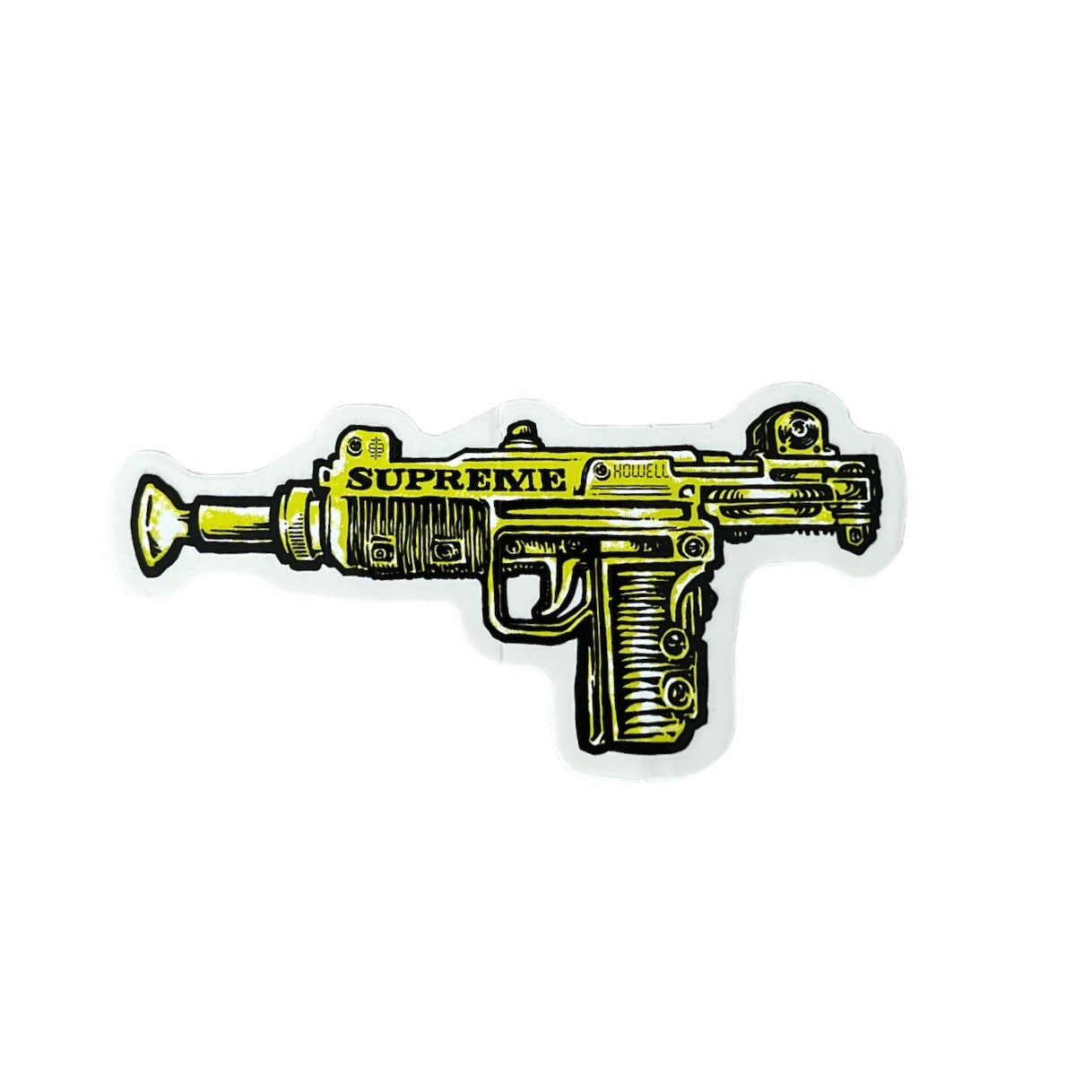 Supreme Andy Howell Gun Sticker Yellow SS19