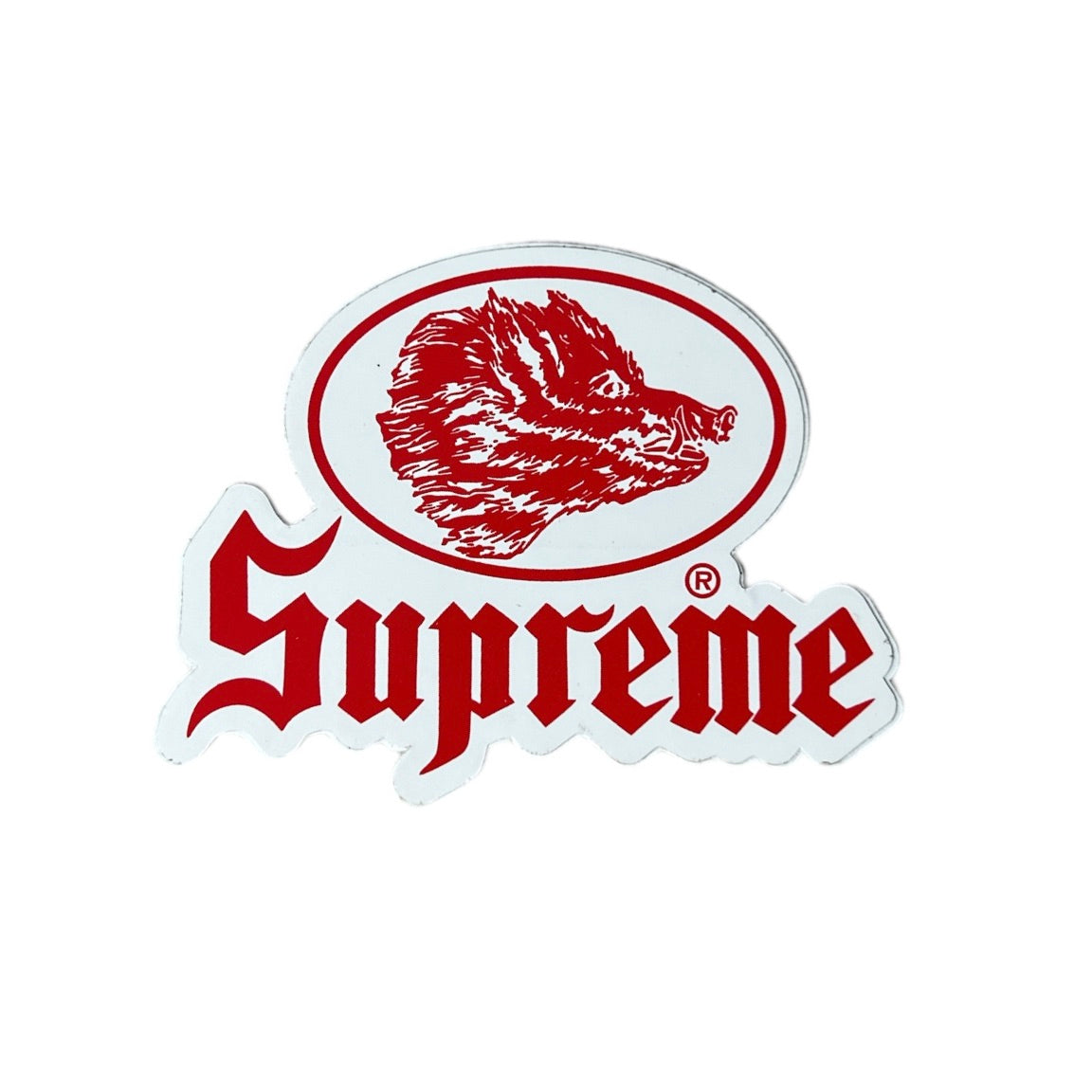 Supreme Boars Head Sticker Red FW08