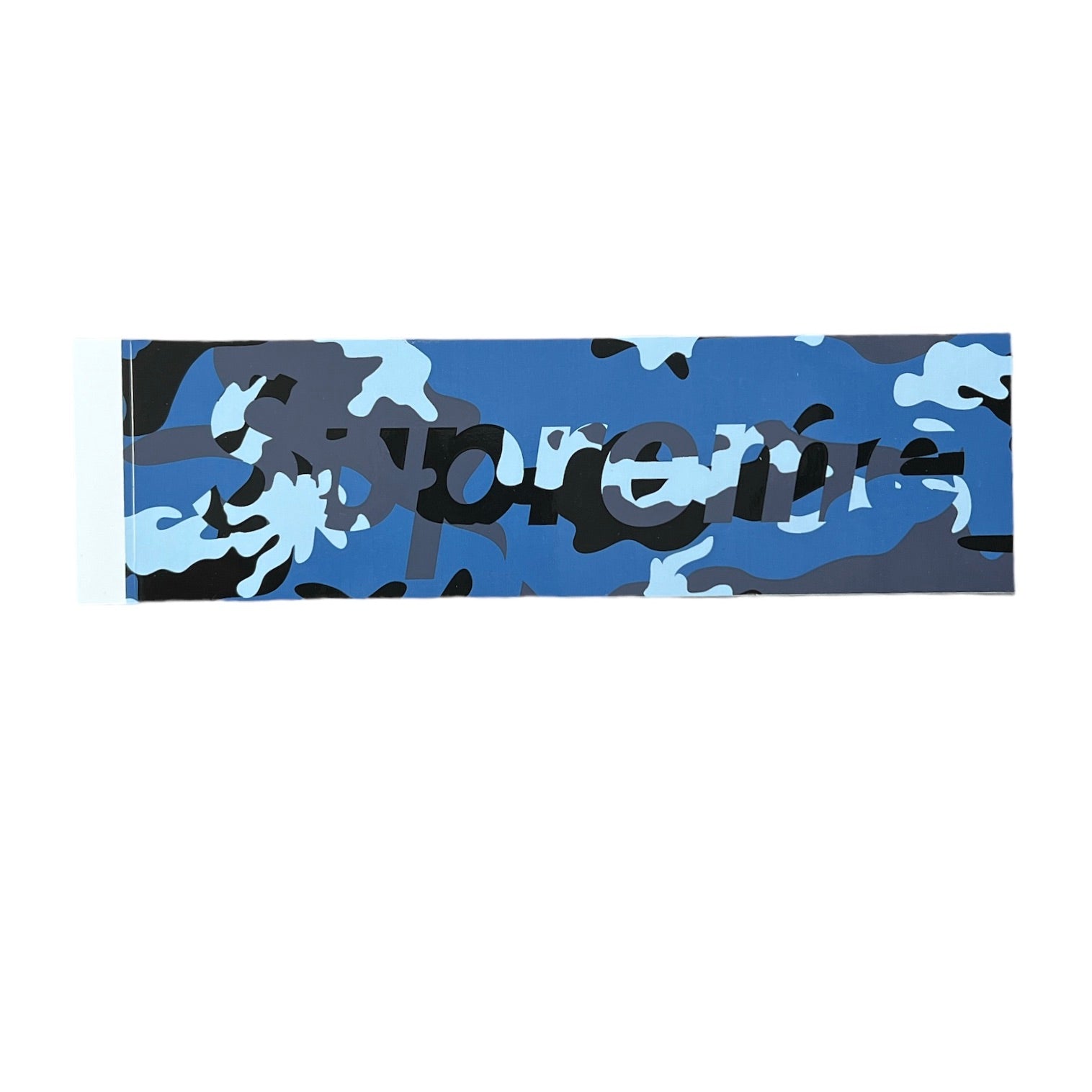 Supreme Camo Box Logo Sticker Blue FW20