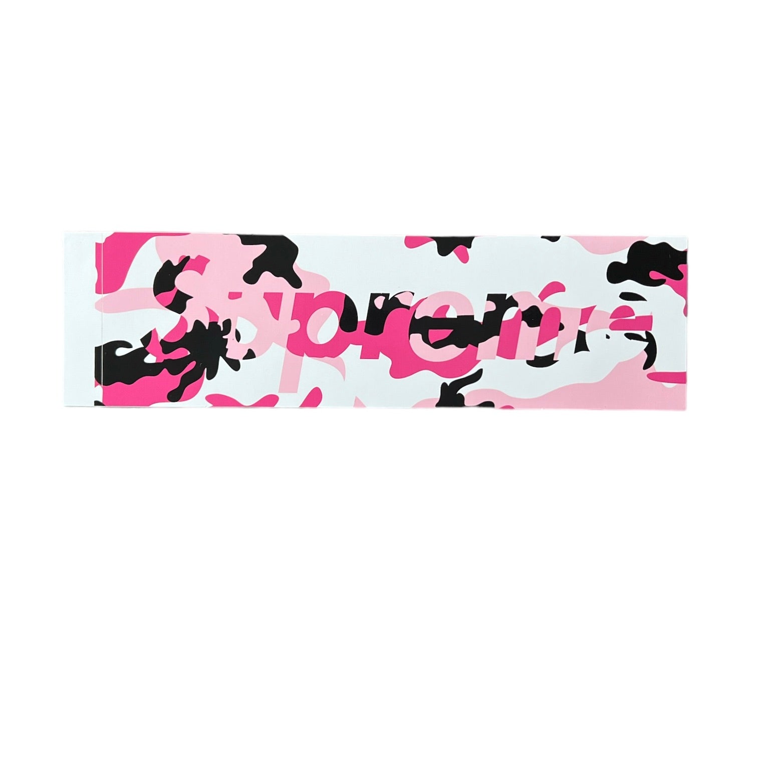 Supreme Camo Box Logo Sticker Pink FW20