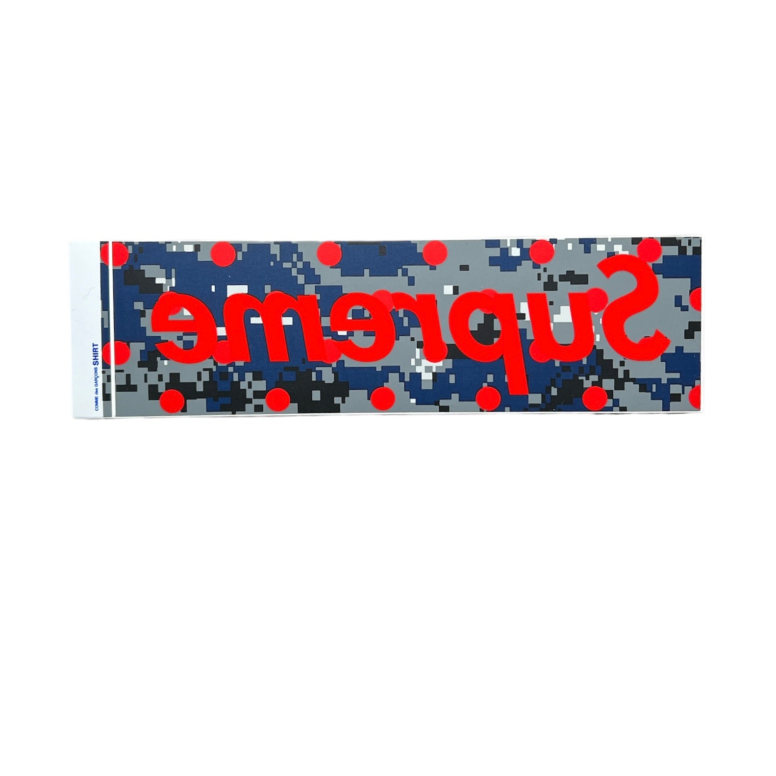 Supreme Comme Des Garcons CDG Digi Camo Box Logo Sticker Gray SS13