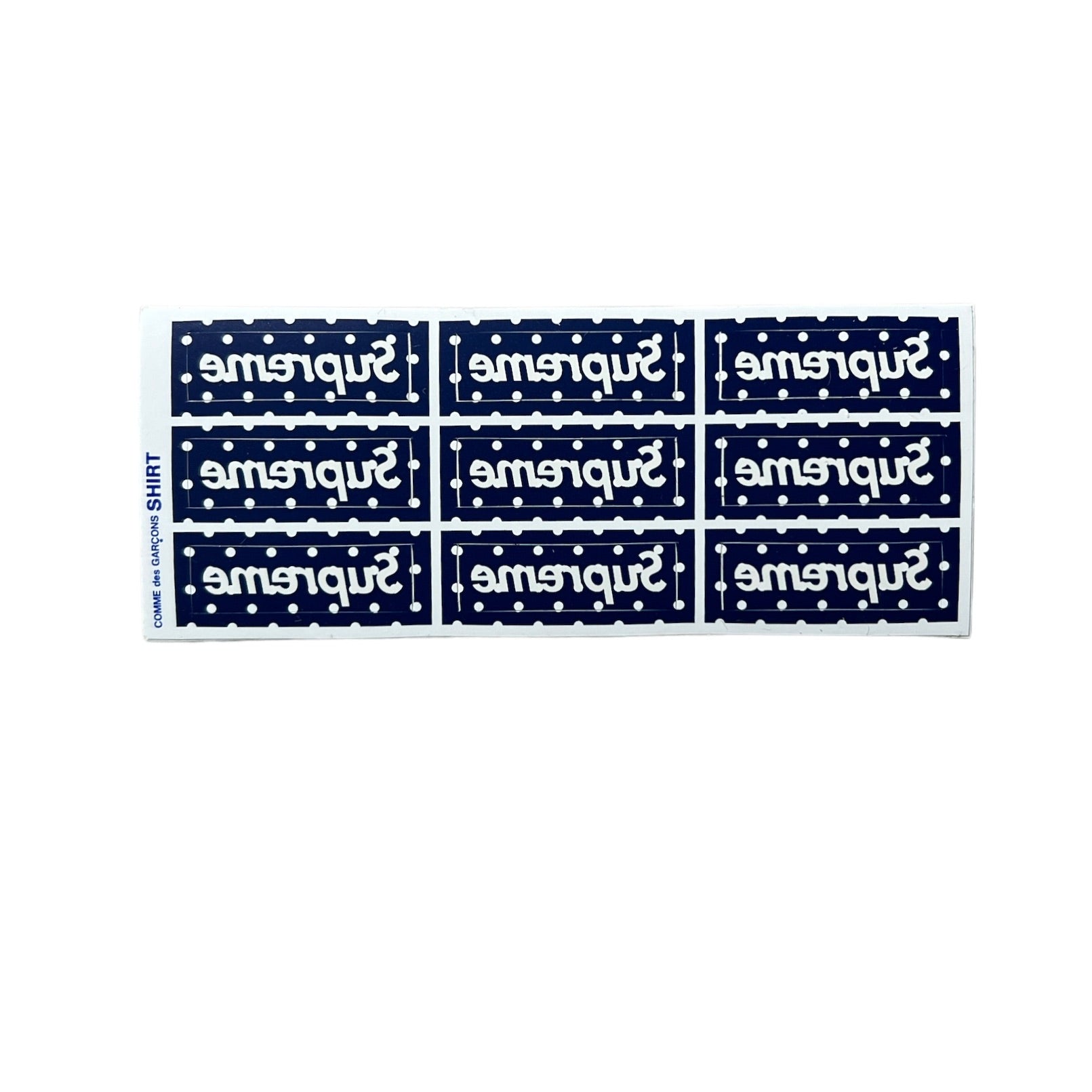 Supreme Comme Des Garcons Polka Dot Box Logo Mini Sticker Blue SS12