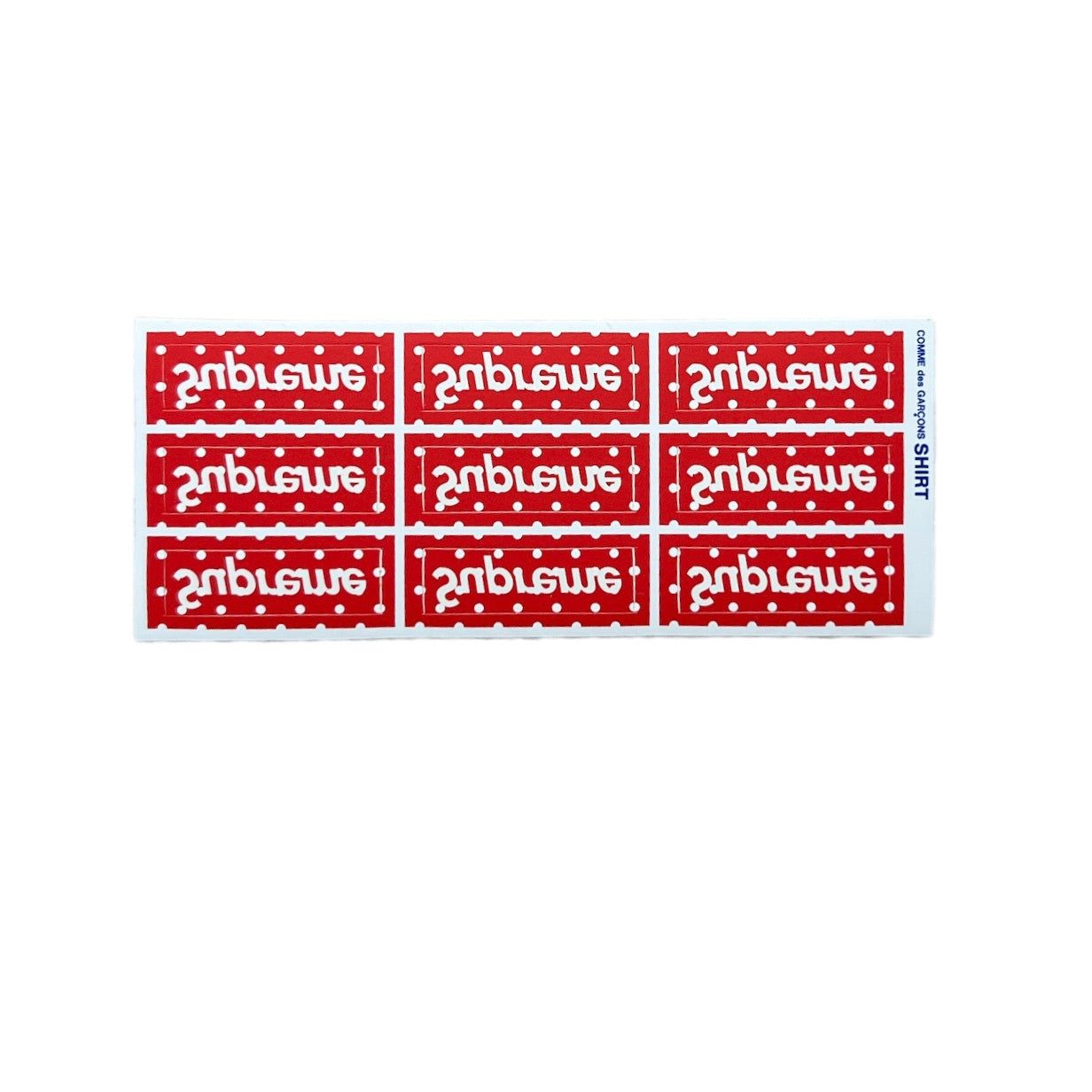 Supreme Comme Des Garcons CDG Polka Dot Box Logo Mini Sticker Red SS12