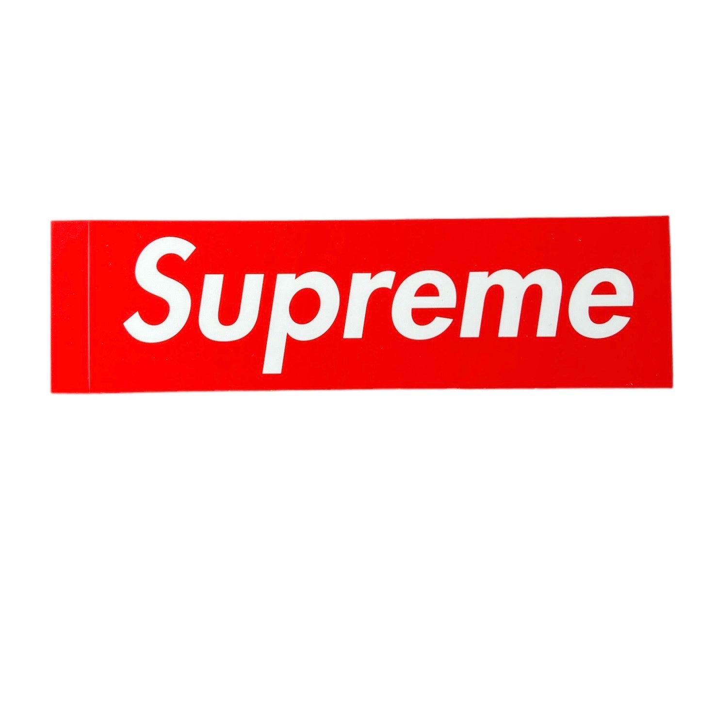 Supreme Clear Vinyl Box Logo Sticker Red FW21