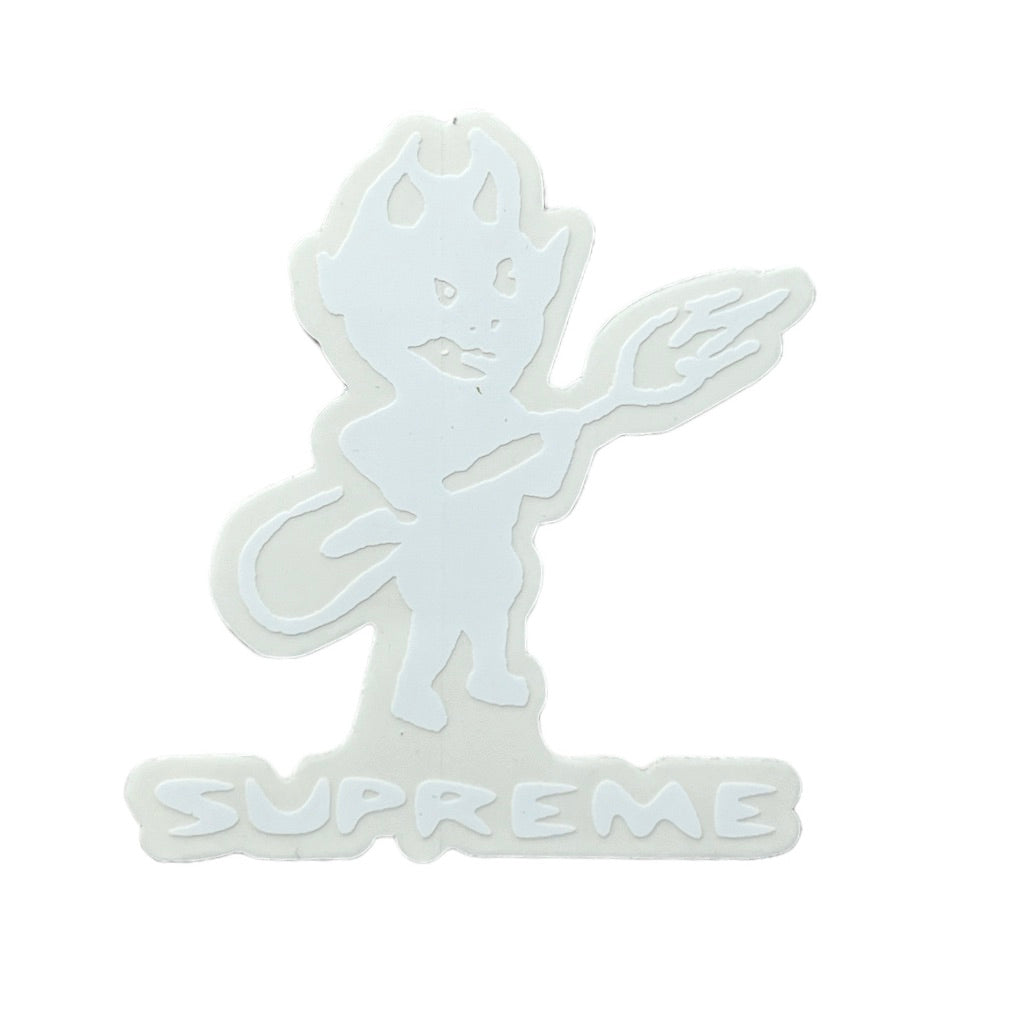 Supreme Devil Sticker White FW15