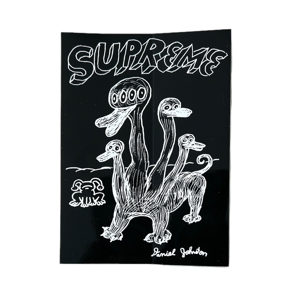 Supreme Daniel Johnston Duck Sticker Black SS15