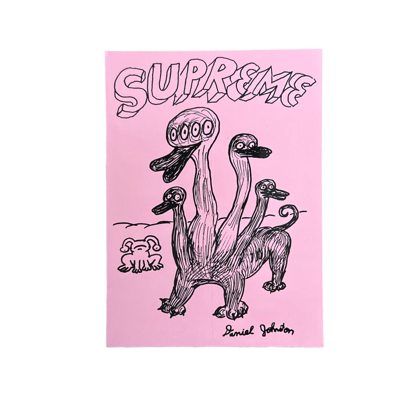 Supreme Daniel Johnston Duck Sticker Pink SS15