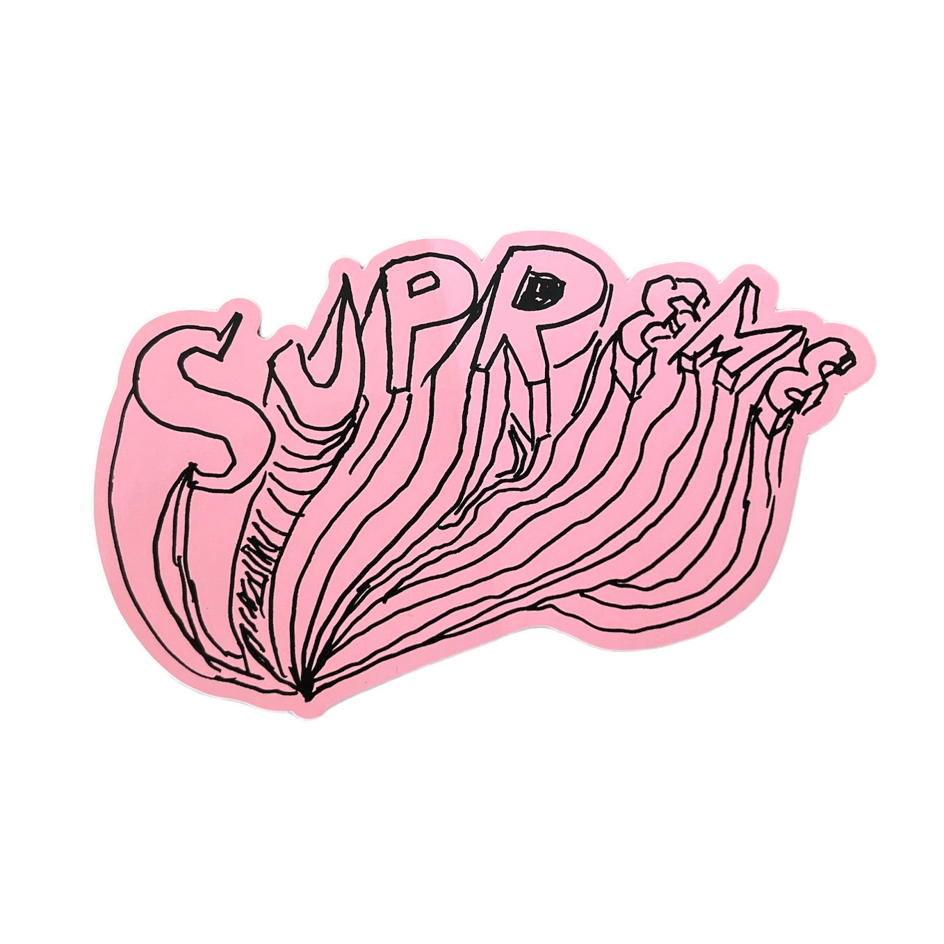 Supreme Daniel Johnston Script Sticker Pink SS15