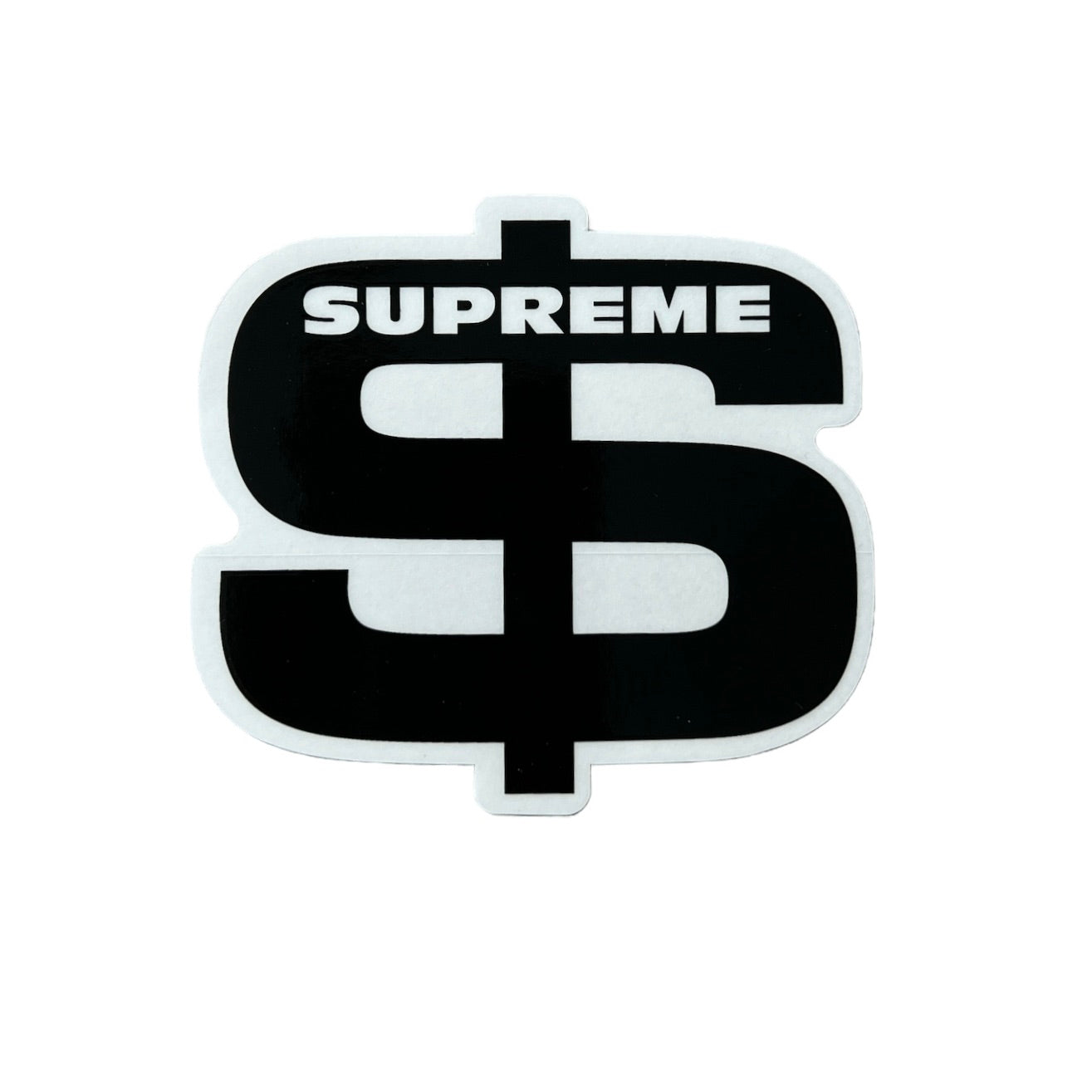 Supreme Dollar Sign Sticker Black FW22