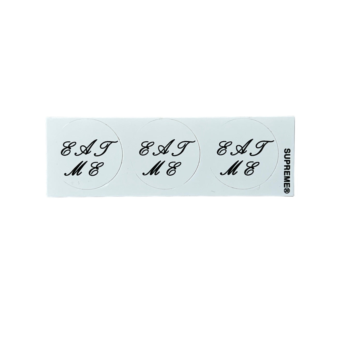 Supreme Eat Me Sticker White FW15