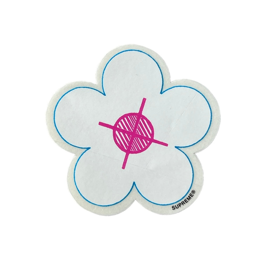 Supreme Flower Been Hit Sticker Blue SS17