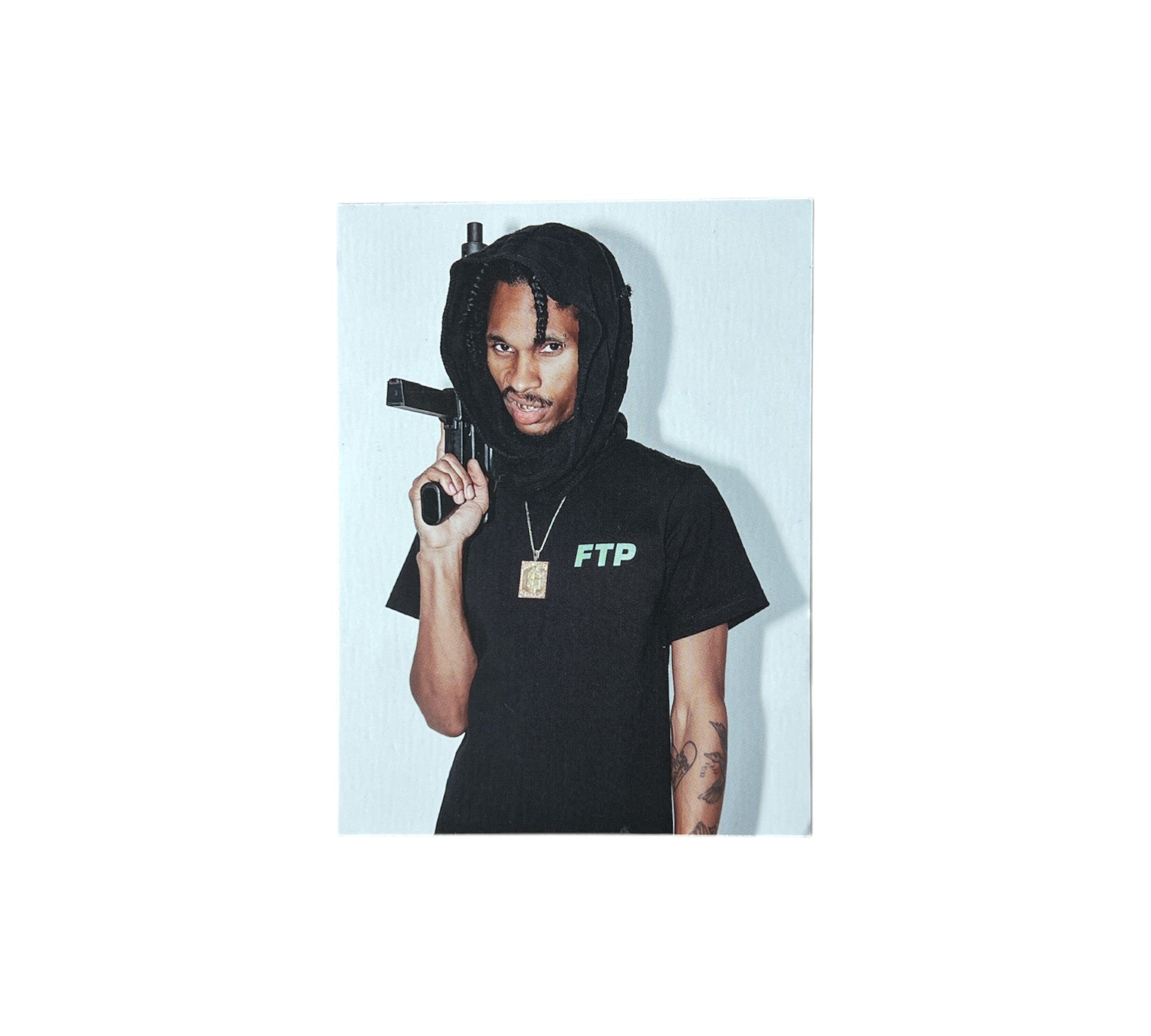 FTP Black Kray Portrait Sticker