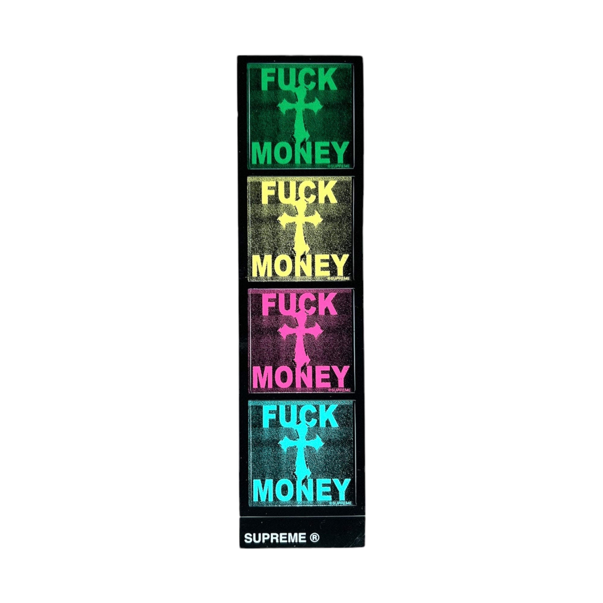 Supreme Fuck Money Sticker Multicolor FW24