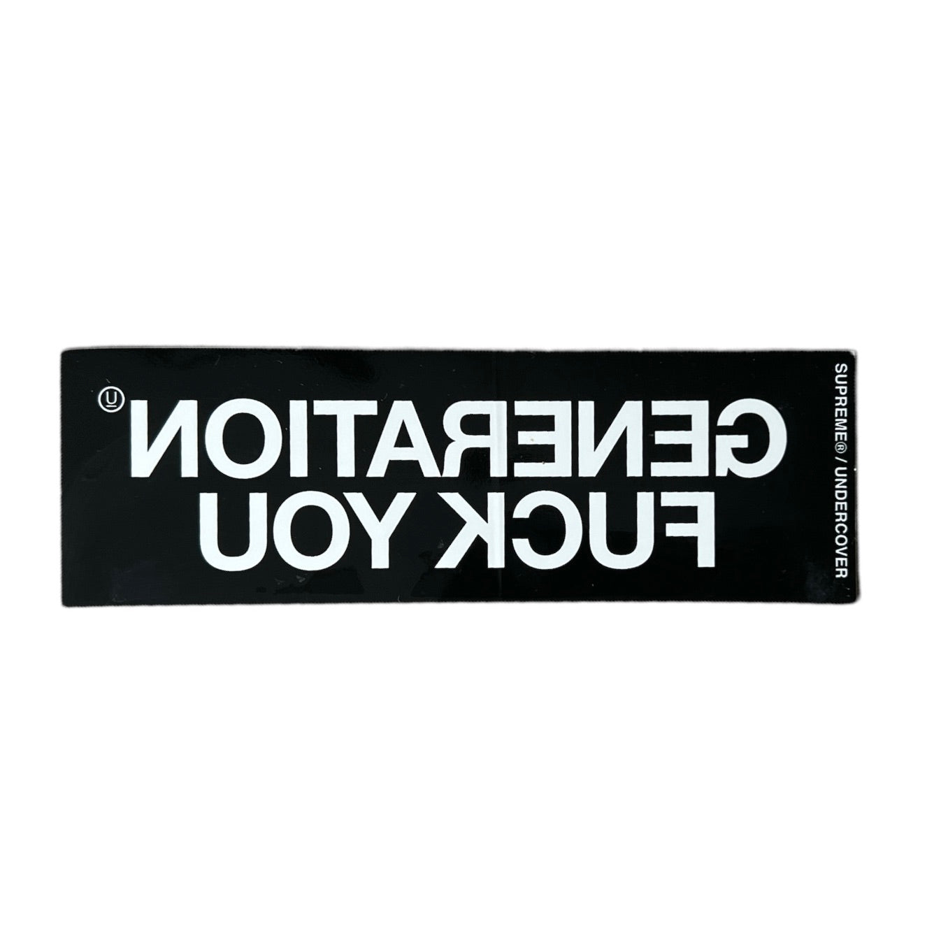 Supreme Undercover Generation Fuck You Sticker Black FW16