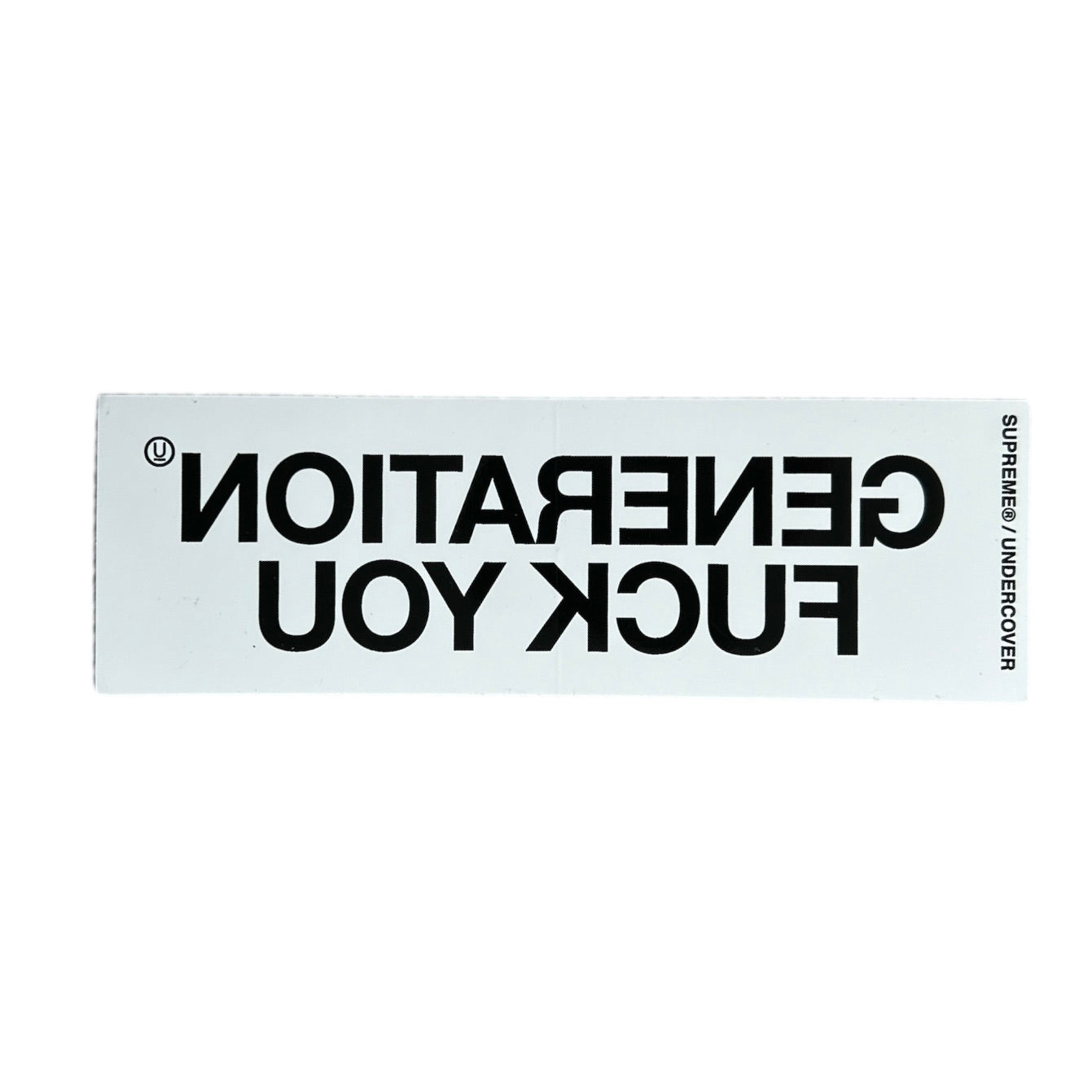 Supreme Undercover Generation Fuck You Sticker White FW16