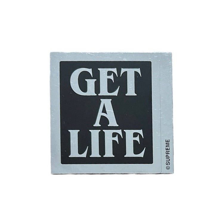 Supreme Get A Life Sticker Black FW12