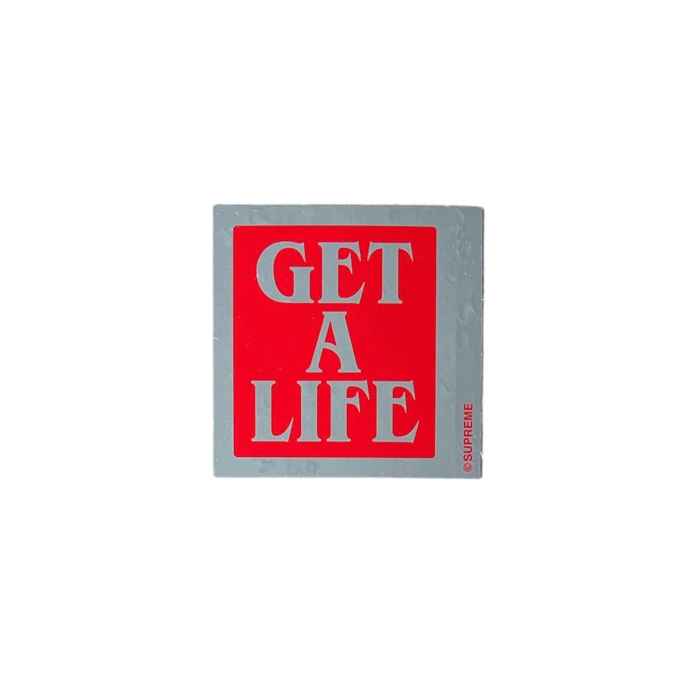 Supreme Get A Life Sticker Red FW12